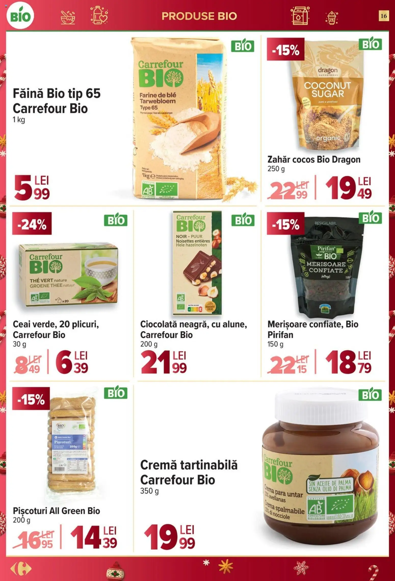 Noul catalog Carrefour – valabil de la 10.12.2025 | Pagină: 16 | Produse: Şerit ödül, Pară, Făină, Cremă tartinabilă
