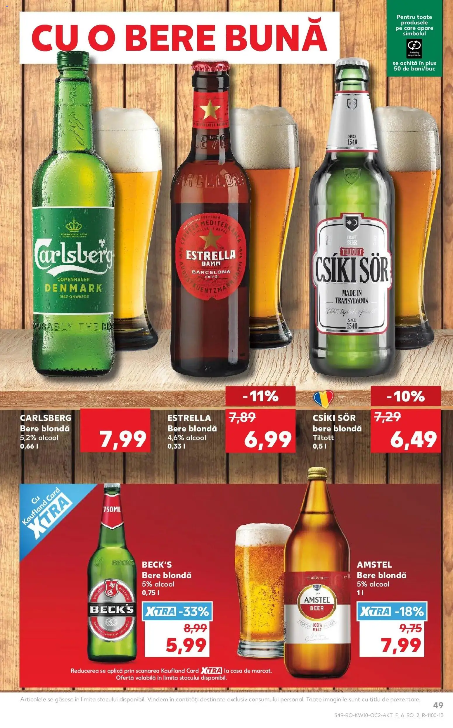 Noul catalog Kaufland – valabil de la 04.03.2026 | Pagină: 49 | Produse: Bere