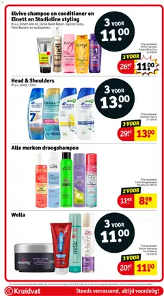 Elvive shampoo en conditioner en Elnett en Studioline styling, M.u.v. Elnett 400 ml, Elvive Bond Repair, Glycolic Gloss, Fiber Booster en multipakken. - Voorbeeld van een folder van Kruidvat, geldig van 04.11.2025 | Pagina: 18