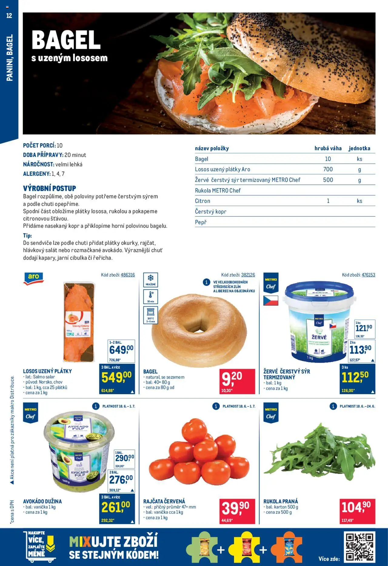 Makro leták - Street Food od 18.06.2025 | Strana: 12 | Produkty: Losos, Žervé, Citron, Avokádo