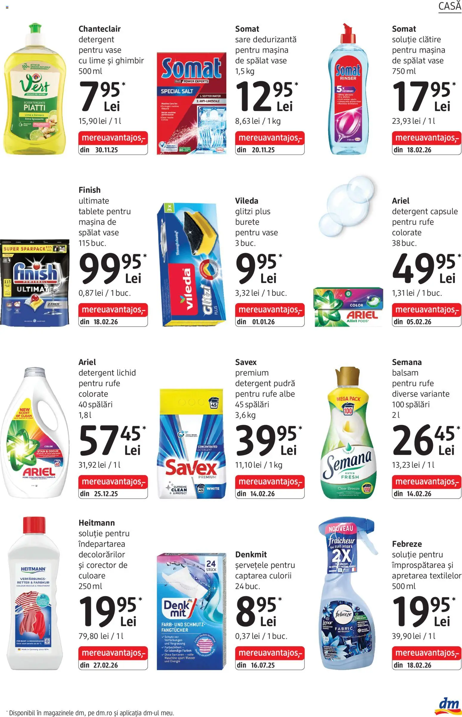 Noul catalog DM drogeriemarkt – valabil de la 02.04.2026 | Pagină: 27 | Produse: Mașină De Spălat, Burete, Yorgan, Tablete pentru mașina de spălat