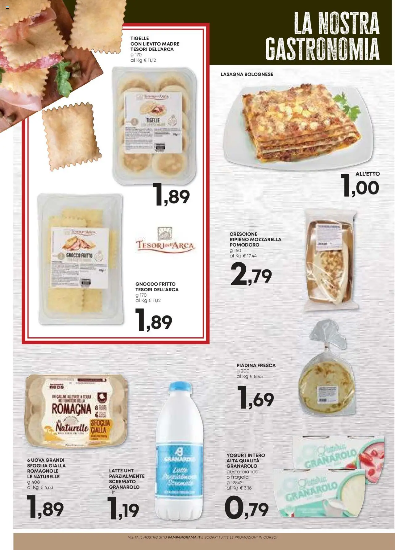 Volantino PAM del 09.10.2025 | Pagina: 4 | Prodotti: Uova, Pomodoro, Latte, Lasagna