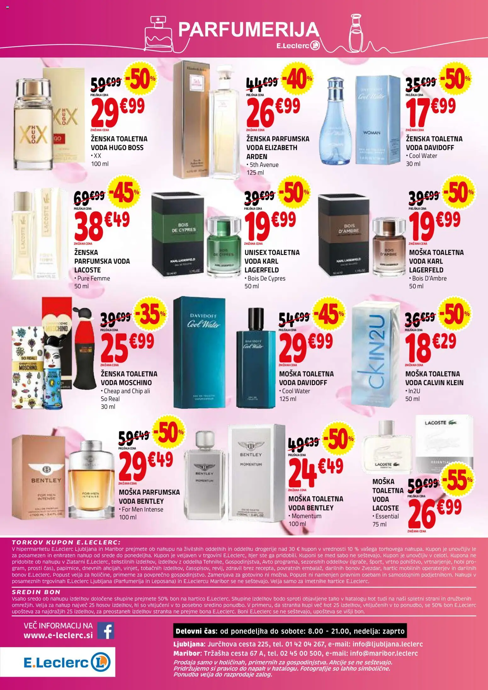 Novi E.leclerc katalog ponudbe – veljaven od 28.01.2026 | Stran: 48 | Izdelki: Voda, Toaletna voda, Parfumska voda