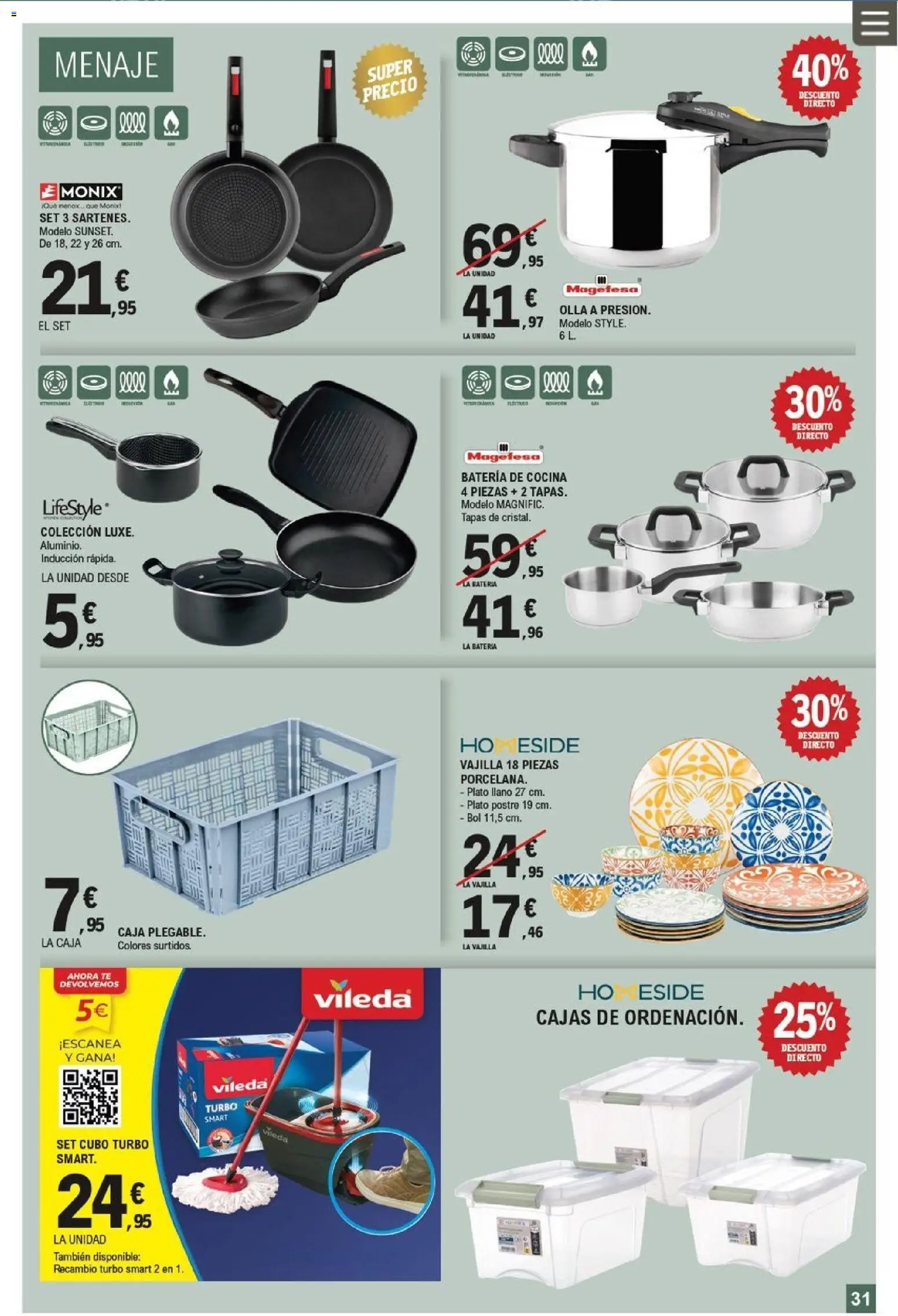 E.Leclerc folleto │ válido desde el 25.03.2026 | Página: 31 | Productos: Té, Βρεφικό κρεβάτι, Cocina, Caja