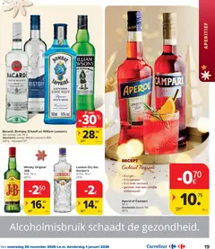 Carrefour Folder- Feest - Voorbeeld van een folder van Carrefour, geldig van 26.11.2025 | Pagina: 19 | Producten: Gin, Whisky, Lasagne tészta, Beltéri ajtó