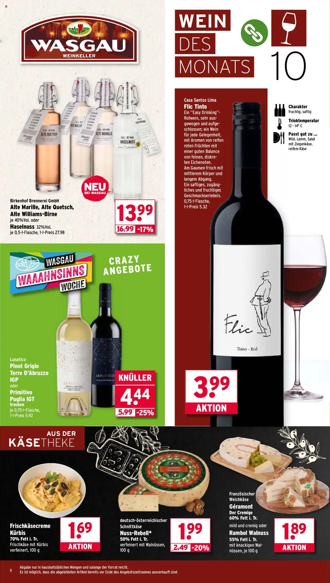 Wasgau Prospekt 	 – gültig ab 29.09.2025 | Seite: 6 | Produkte: Geramont, Käse, Kürbis, Frischkase