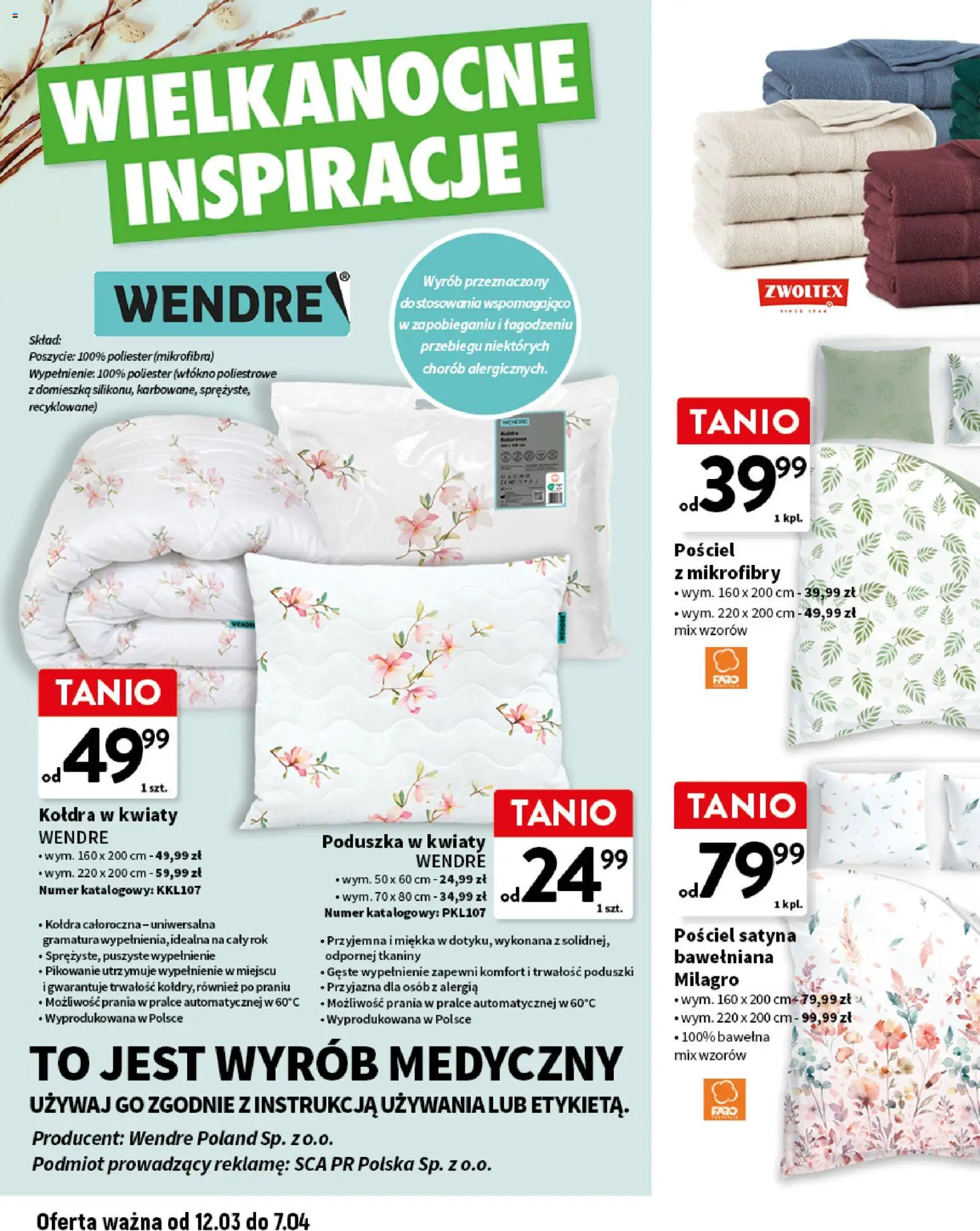 Intermarche gazetka - Wielkamос Inspiracji od 12.03.2026 | Strona: 6 | Produkty: Pościel, Poduszka, Kołdra, Kwiaty