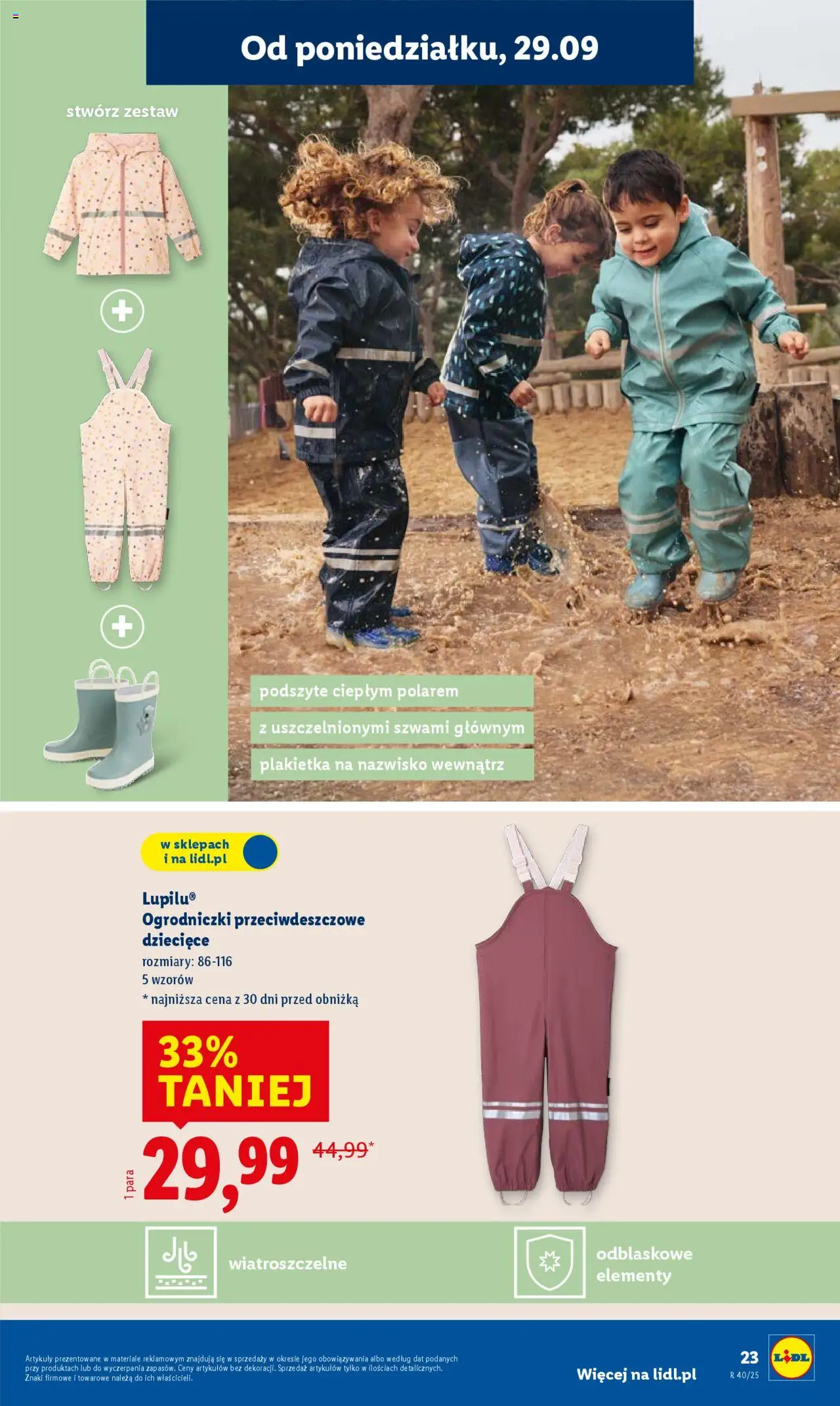 Lidl Katalog od 29.09.2025 | Strona: 31 | Produkty: Ogrodniczki