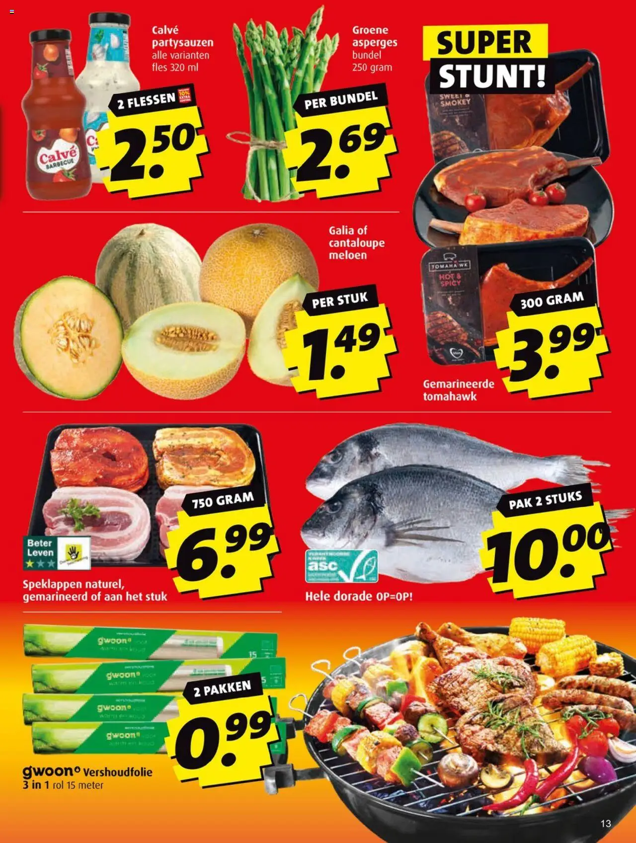  | Pagina: 13 | Producten: Meloen, Asperges, Fles
