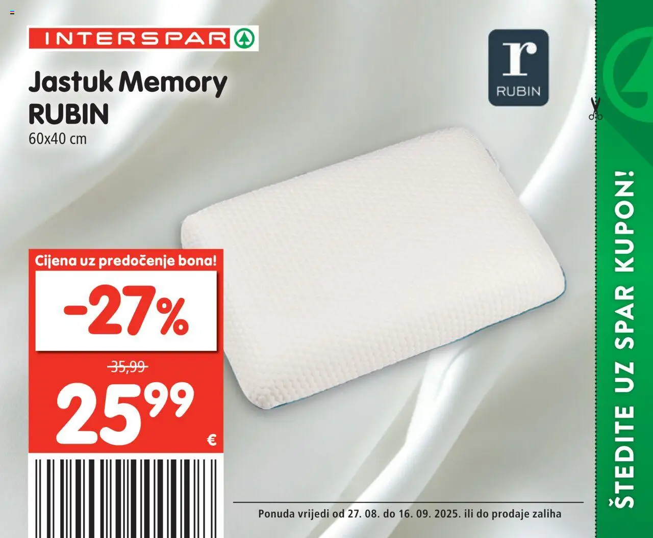 Interspar katalog | vrijedi od 27.08.2025 | Stranica: 42 | Proizvodi: Jastuk