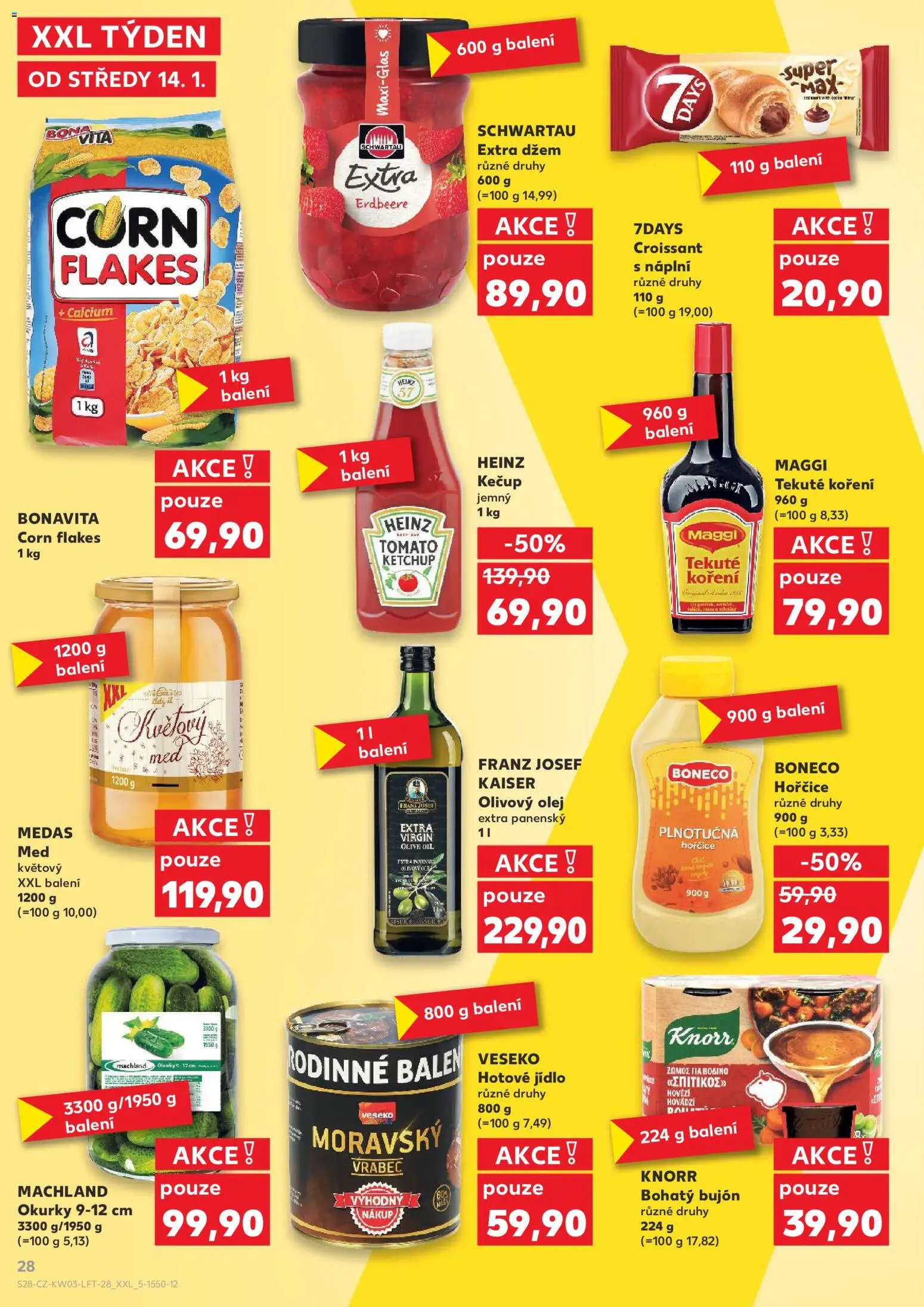 Kaufland leták - Praha 4 od 14.01.2026 | Strana: 28 | Produkty: Olivový olej, Olej, Knorr, Croissant