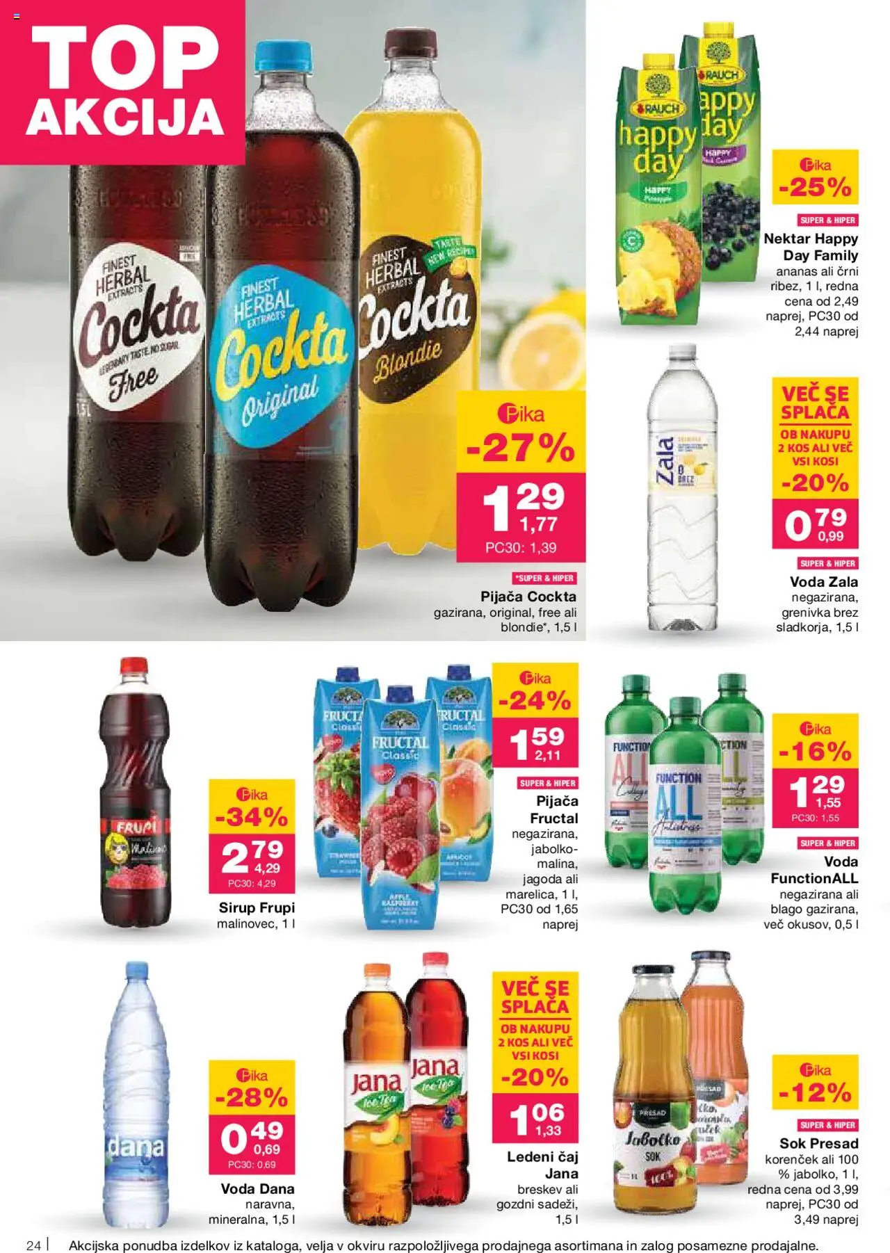 Mercator katalog │ velja od 21.08.2025 | Stran: 24 | Izdelki: Sirup, Sok, Caj, Ananas