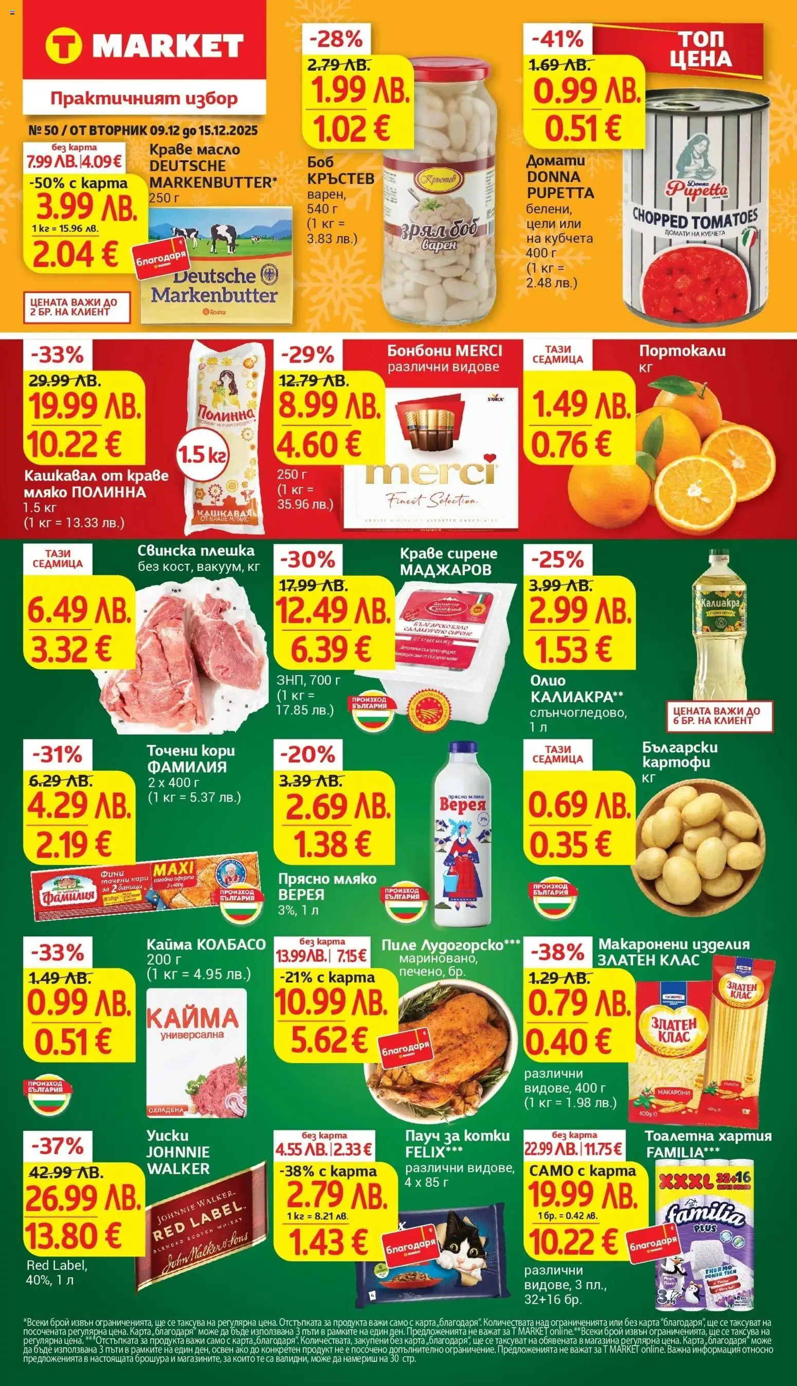 {H1} | Страница: 1 | Продукти: Масло, Макарони, Портокали, Хартия