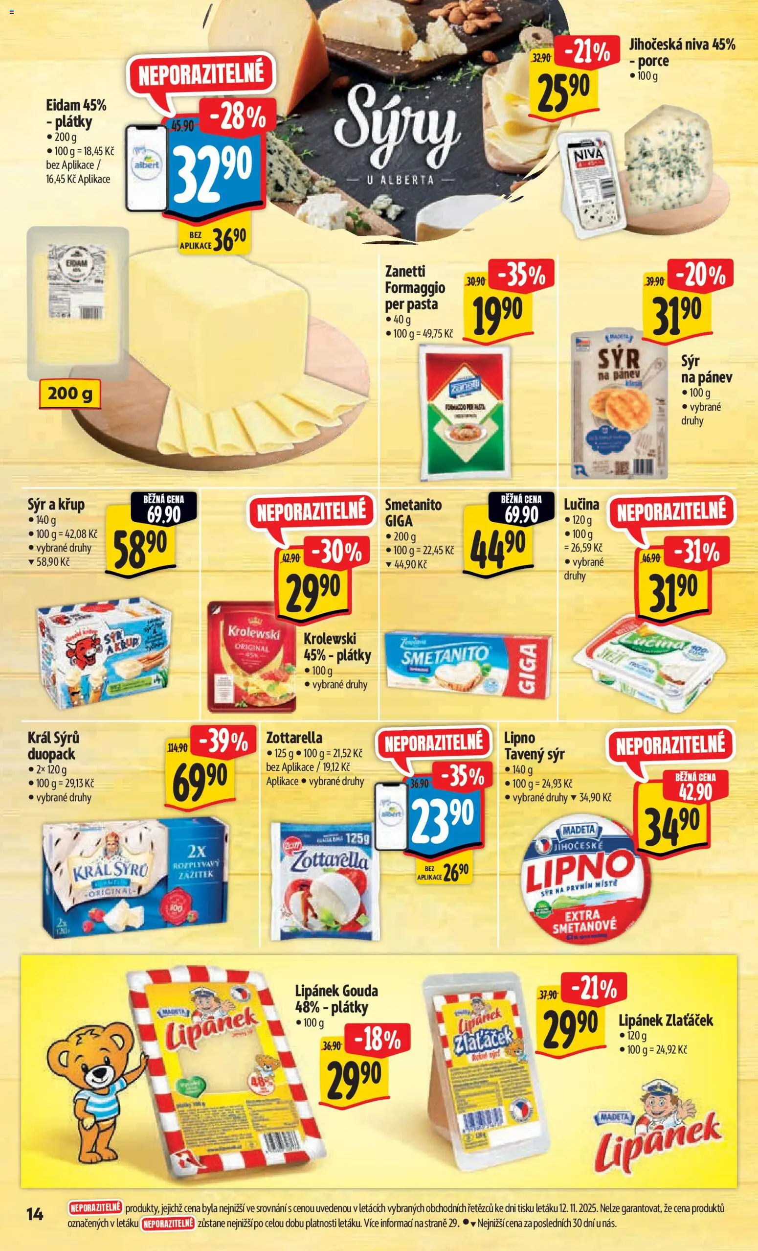Albert leták - Hypermarket od 19.11.2025 | Strana: 23 | Produkty: Tavený sýr, Gouda, Pánev, Sýry