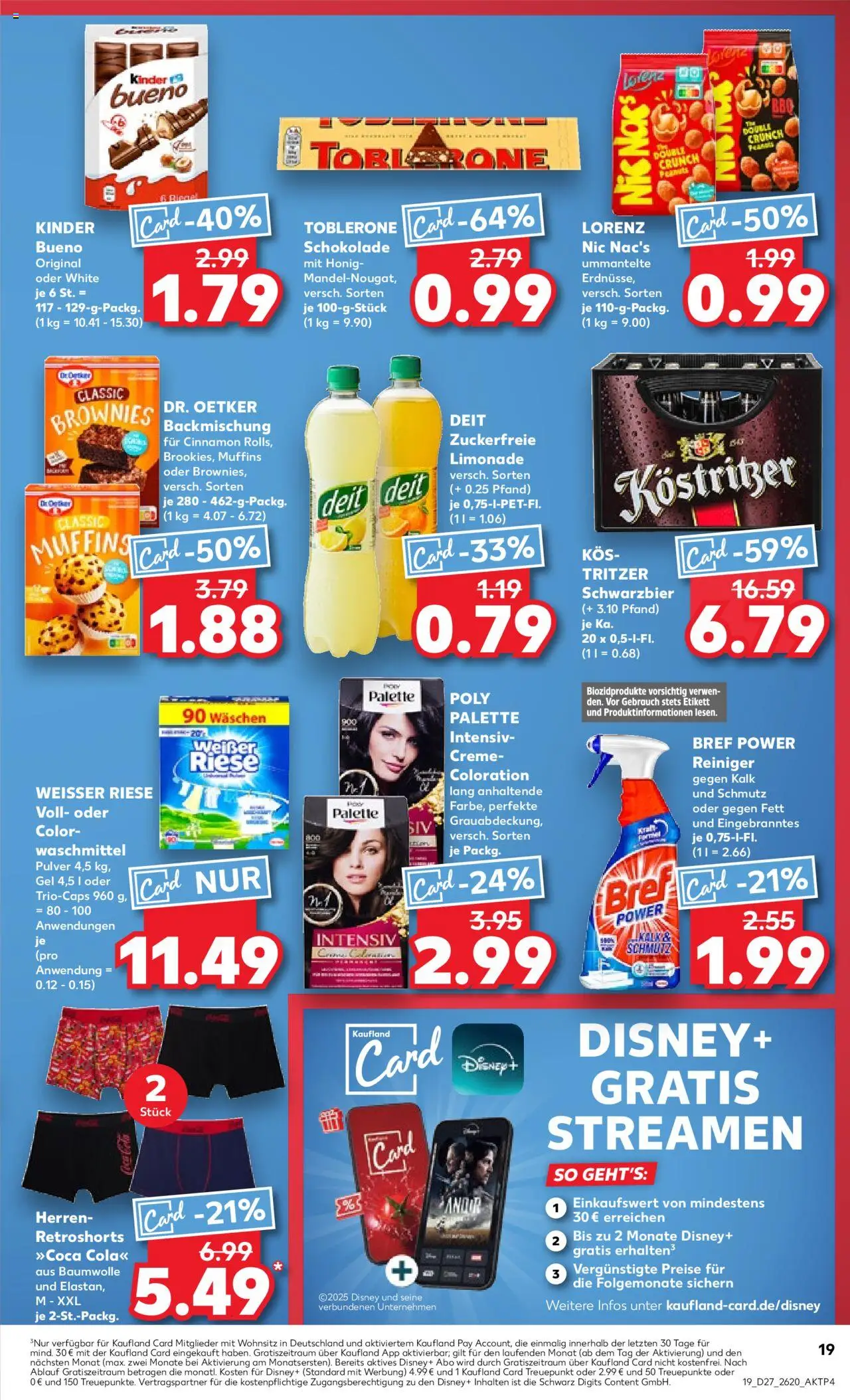 Kaufland prospekt Leipzig	 - gültig ab dem 03.07.2025 | Seite: 19 | Produkte: Kostritzer, Kinder bueno, Limonade, Waschmittel