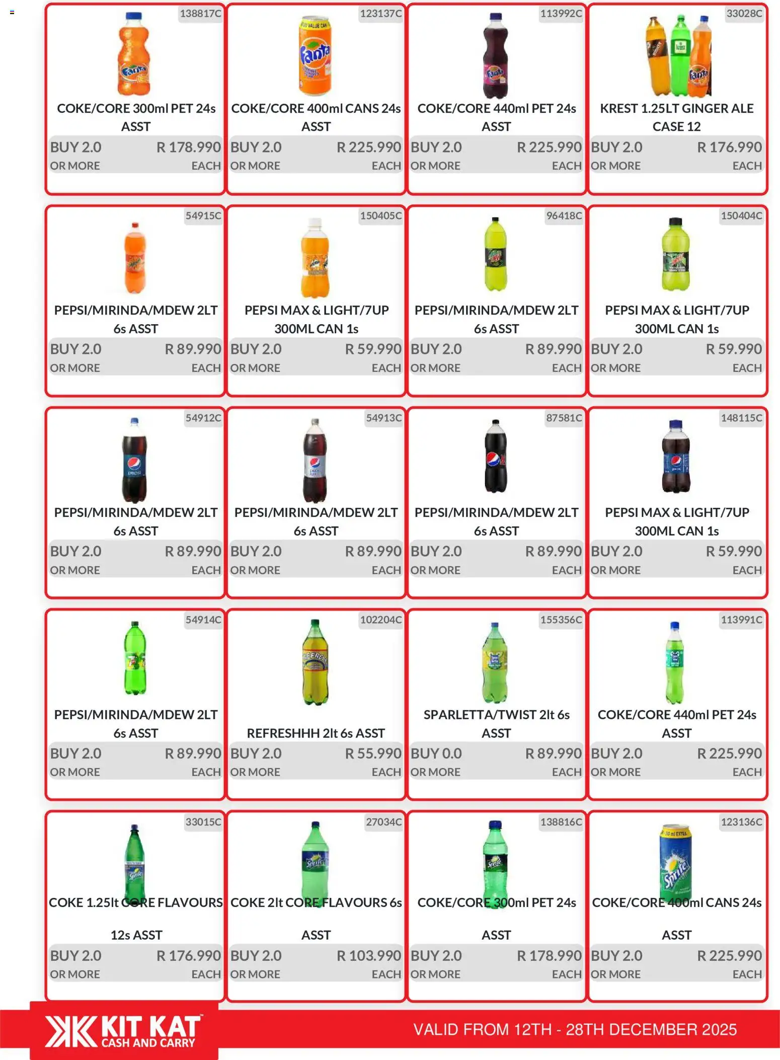 New KIT KAT Cash & Carry catalogue – valid from 12.12.2025 | Page: 6 | Products: Silla apilable, Case, Coke, Sprite