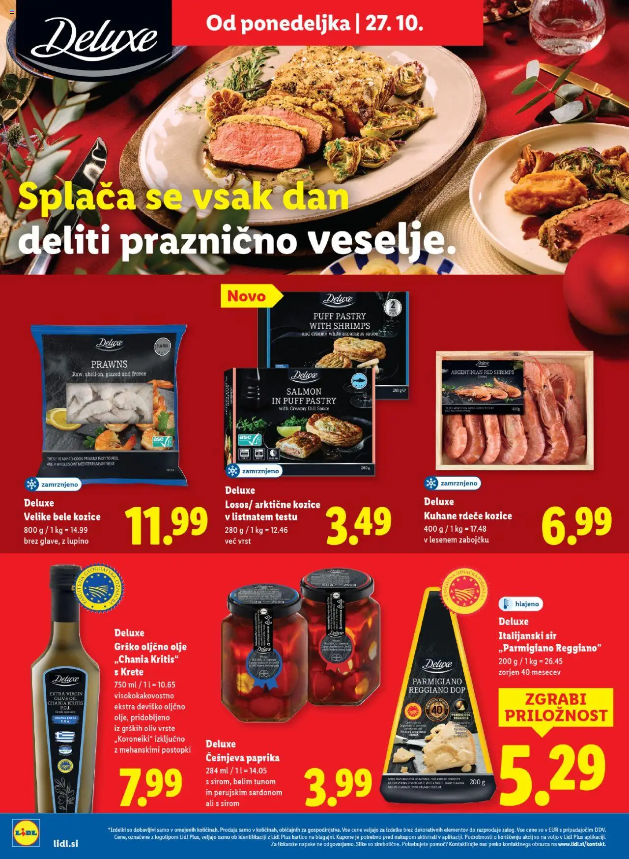 Novi Lidl katalog ponudbe – veljaven od 23.10.2025 | Stran: 44 | Izdelki: Paprika, Kozice, Sir, Olje