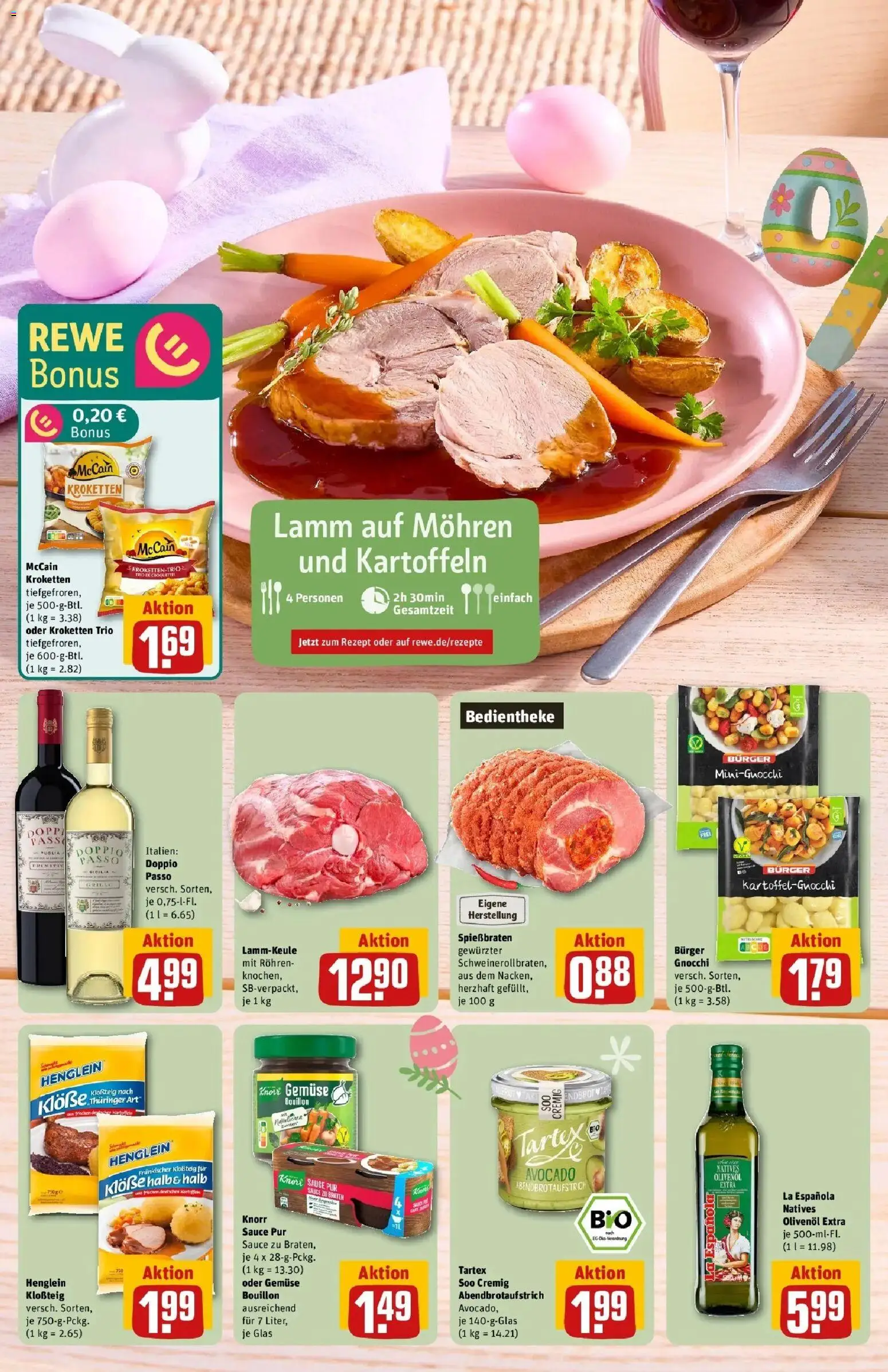 Rewe Prospekt Frankfurt / Griesheim	 – gültig ab 30.03.2026 | Seite: 6 | Produkte: Lammkeule, Knorr, Avocado, Doppio Passo