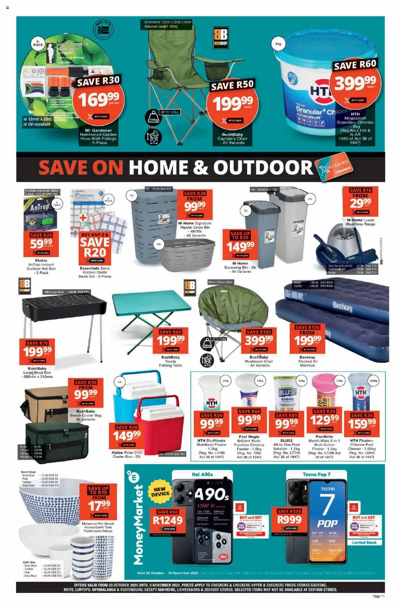 New Checkers catalogue – valid from 20.10.2025 | Page: 11 | Products: Mattress, Box, Broom, Stock