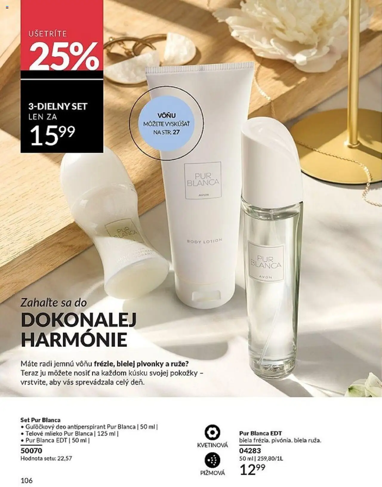 Nové Avon akcie – leták je platný od 01.10.2025 | Strana: 106 | Produkty: Mlieko, Telové mlieko, Antiperspirant, Ruže