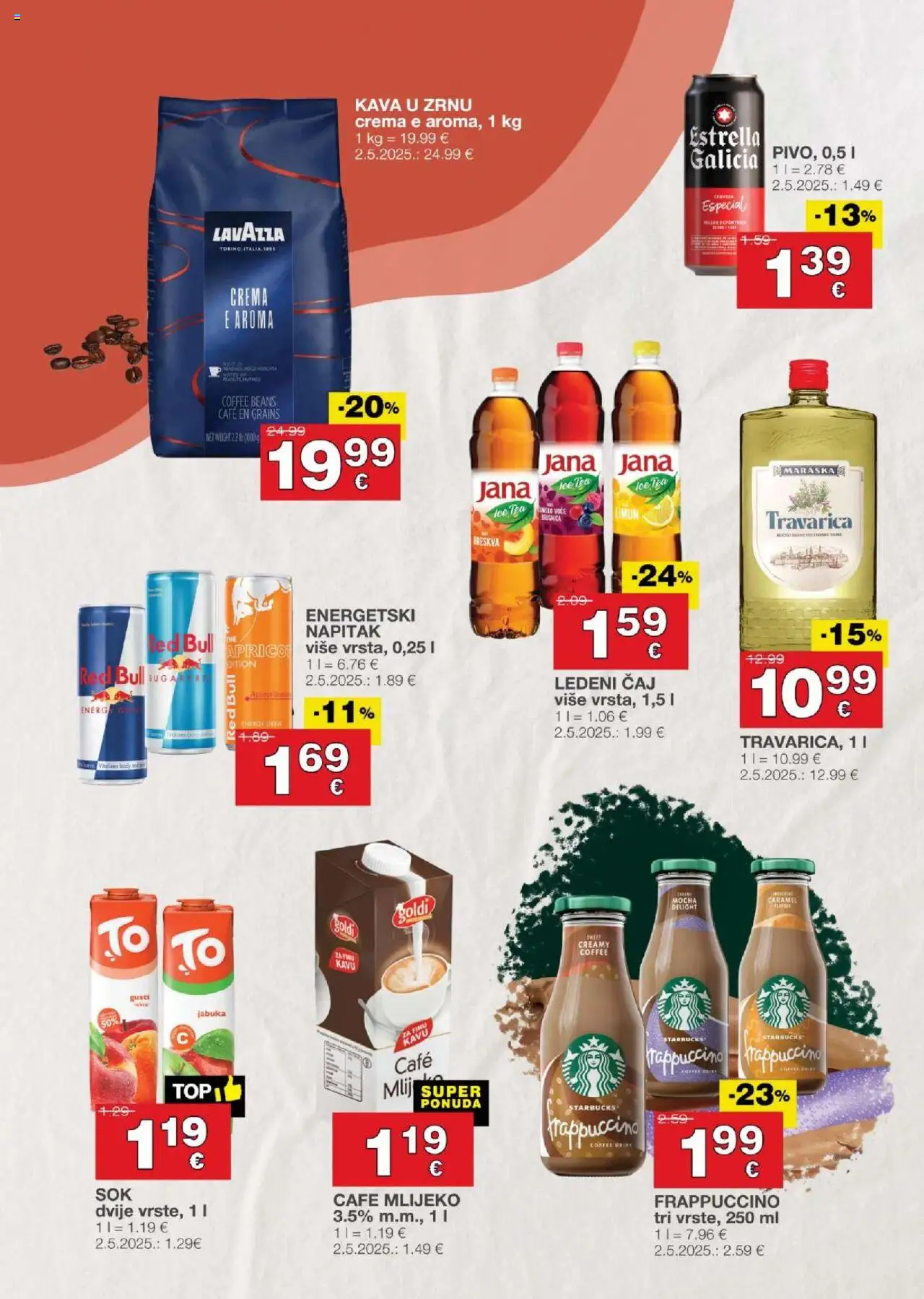 Stanić Diskont katalog | vrijedi od 18.09.2025 | Stranica: 10 | Proizvodi: Kava, Ledeni čaj, Čaj, Voće