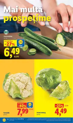 Ofertele Lidl valabile de la 16.03.2026 | Pagină: 2 | Produse: Şerit ödül, Conopidă, Castraveți, Salată