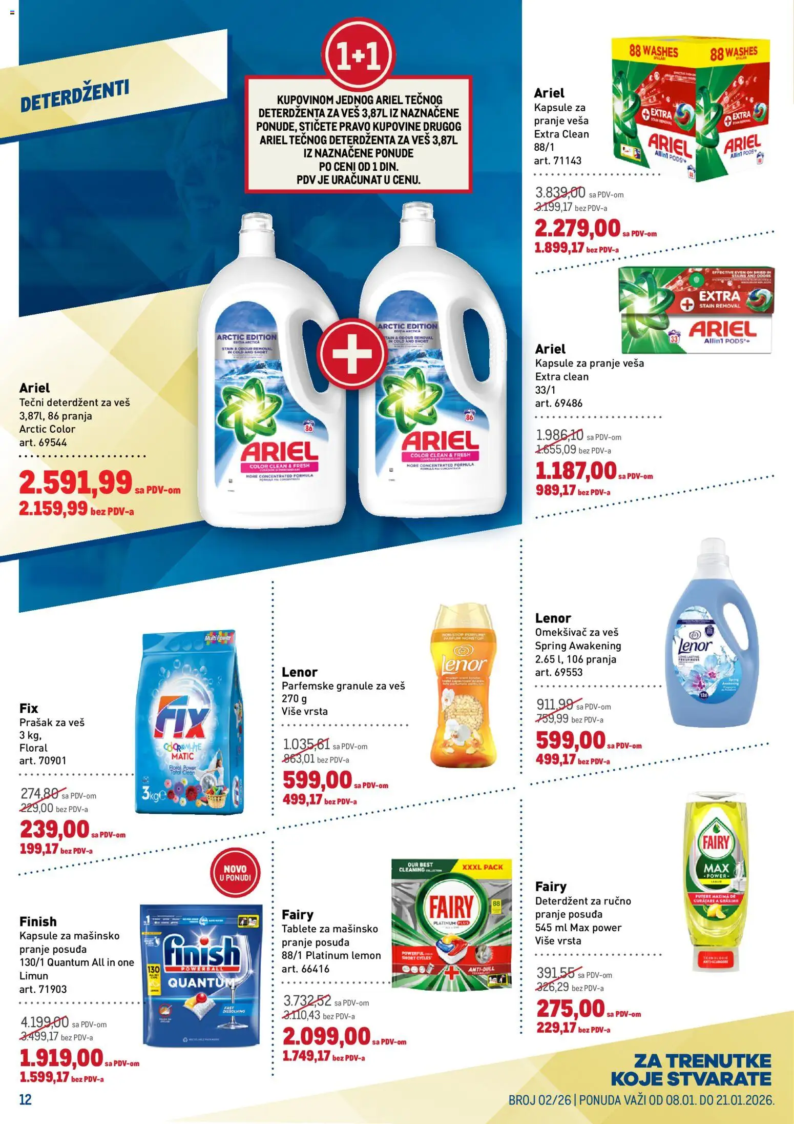 Metro katalog - važi od 08.01.2026 | Strana: 12 | Proizvode: Deterdžent, Lenor, Limun, Prašak za veš