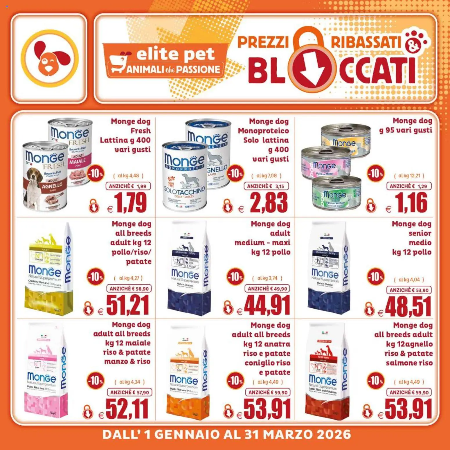 Volantino Elite Supermercati del 01.01.2026 | Pagina: 3 | Prodotti: Pollo, Maiale, Salmone, Manzo