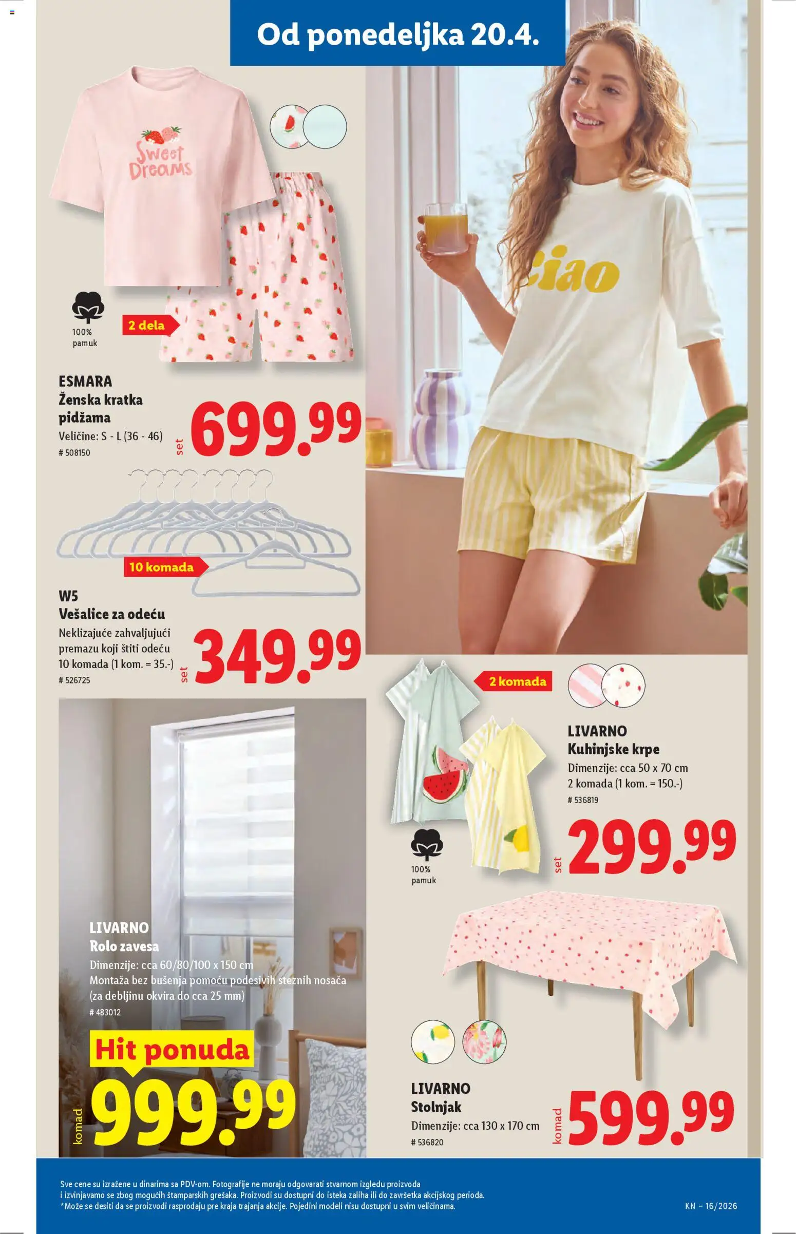 Lidl katalog - važi od 16.04.2026 | Strana: 85 | Proizvode: W5, Stolnjak, Zavesa, Pidžama