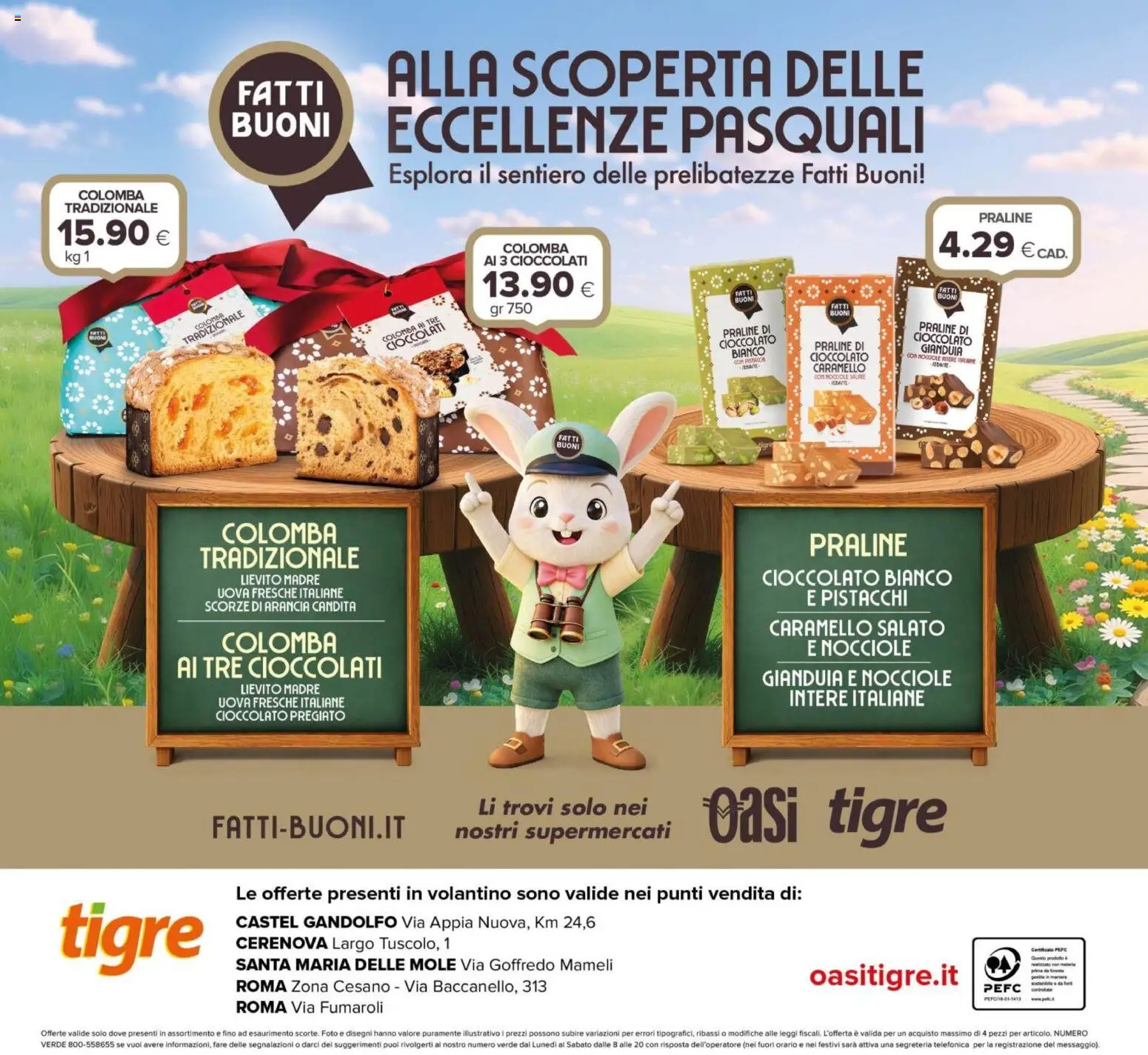 Volantino Tigre del 12.03.2026 | Pagina: 20 | Prodotti: Uova, Cioccolato, Arancia, Pistacchi