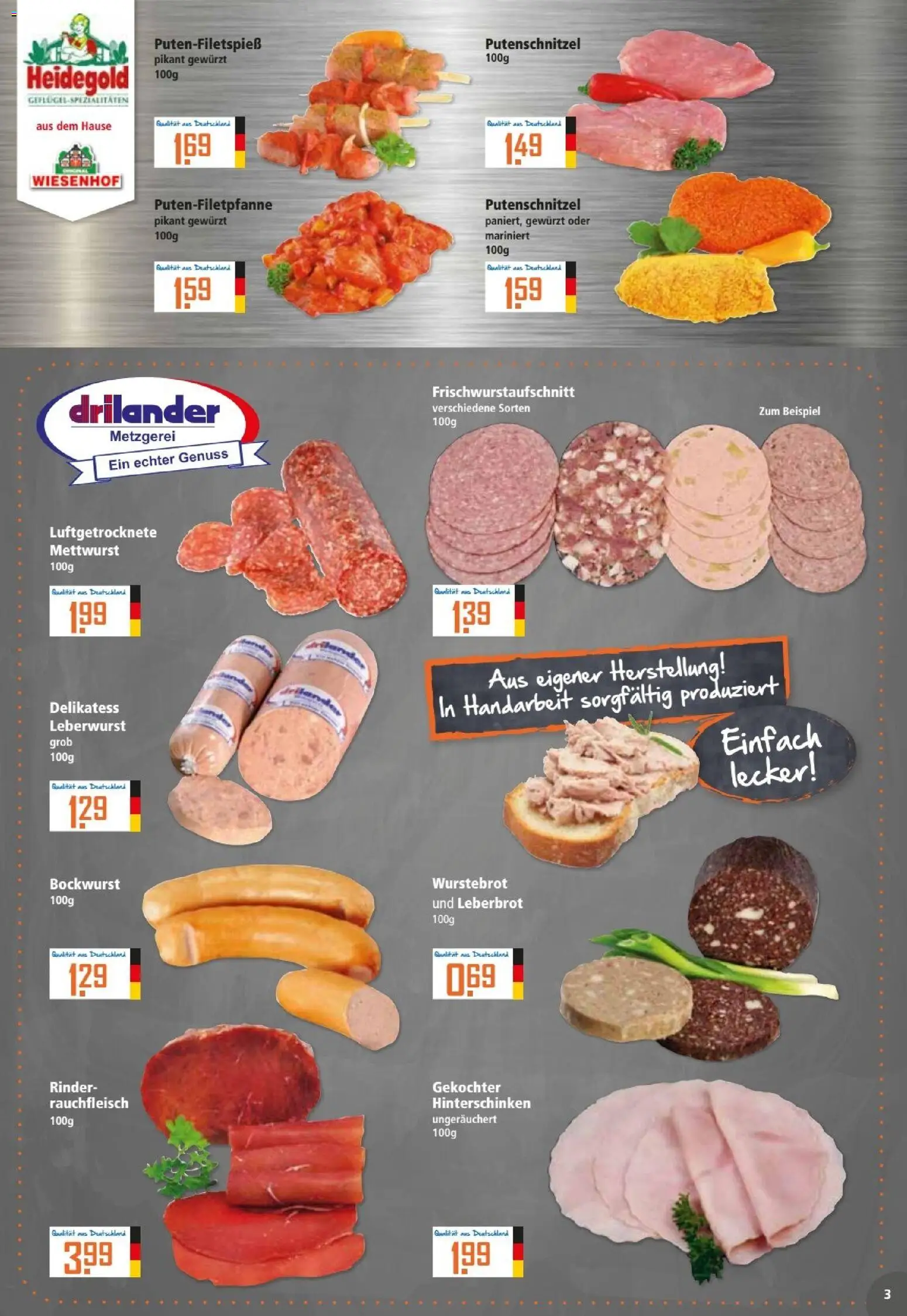 Klaas & Kock Prospekt – gültig ab 03.11.2025 | Seite: 3 | Produkte: Bockwurst, Putenschnitzel