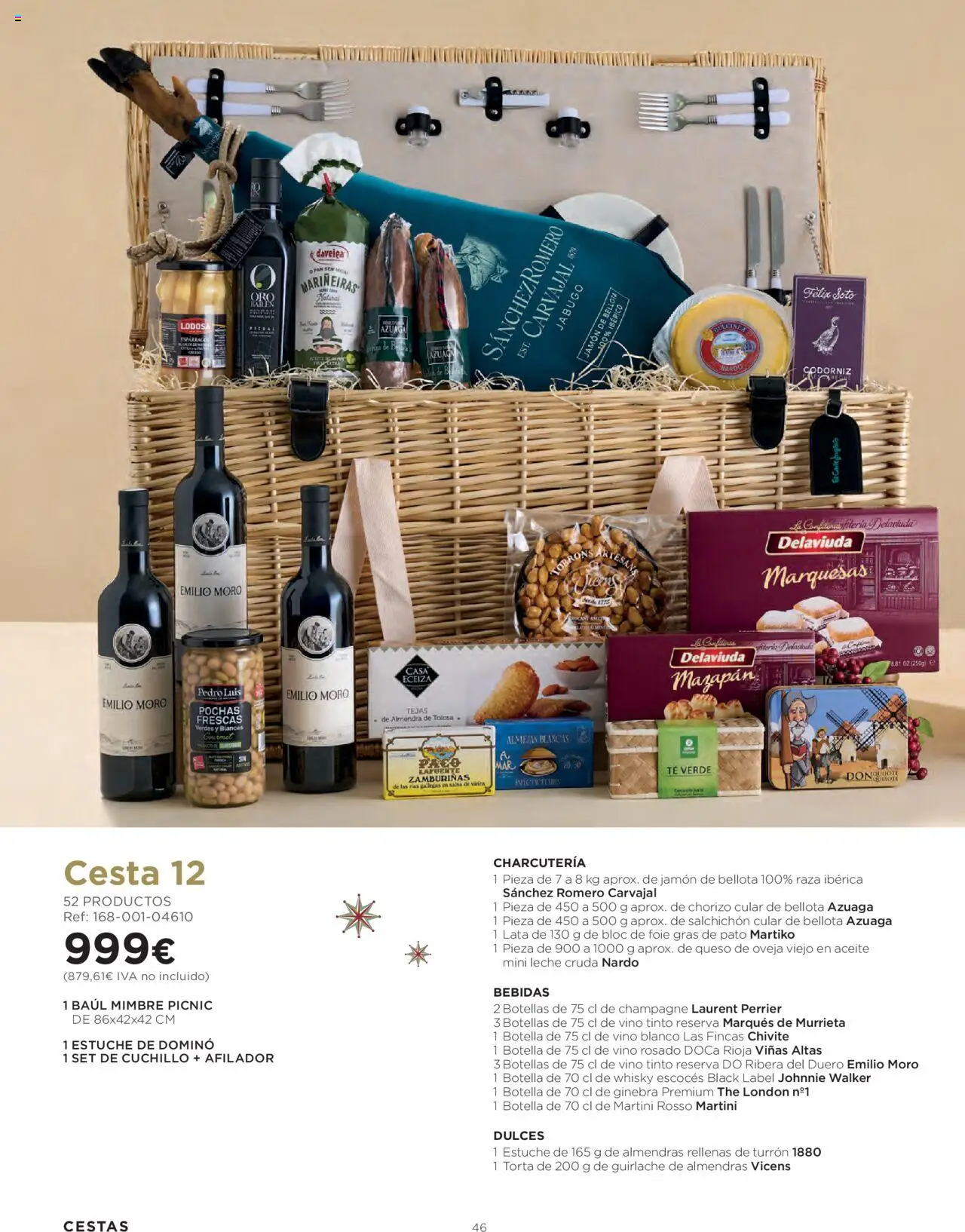 El Corte Inglés ofertas │ válido desde el 06.10.2025 | Página: 46 | Productos: Queso, Aceite, Jamón, Cesta