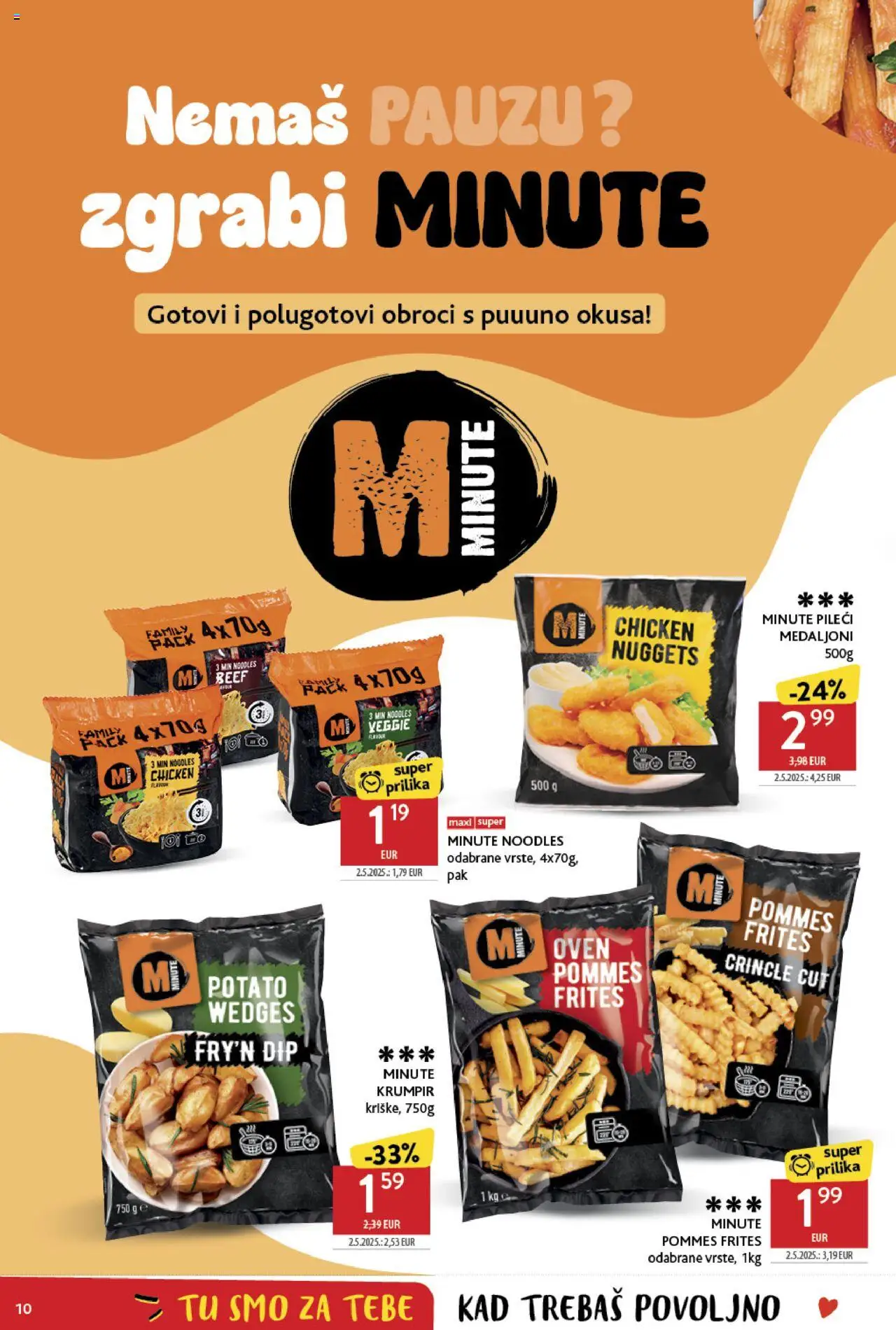 Konzum katalog | vrijedi od 25.06.2025 | Stranica: 10 | Proizvodi: Pileći medaljoni, Pommes frites, Krumpir