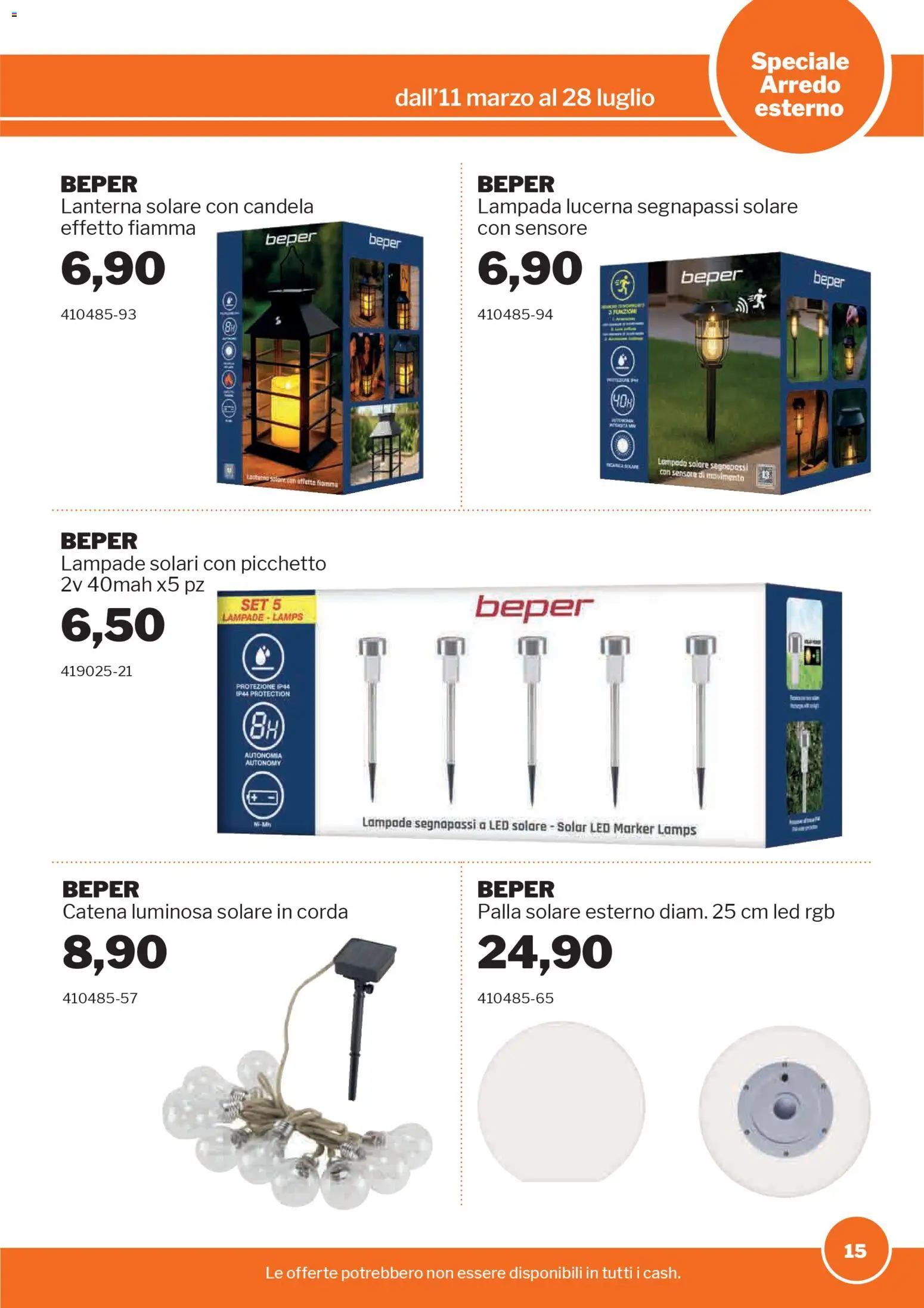 Volantino Sogegross del 11.03.2026 | Pagina: 15 | Prodotti: Lanterna, Candela, Lampada