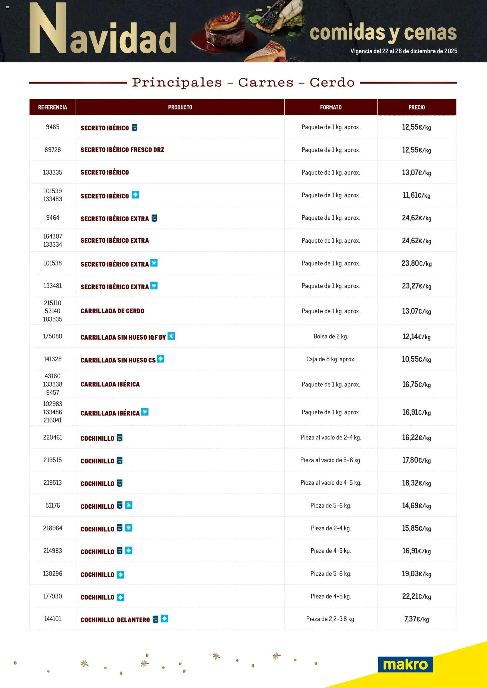 Makro - Cena Navidad Canarias │ válido desde el 22.12.2025 | Página: 3 | Productos: Cerdo, Bolsa, Caja