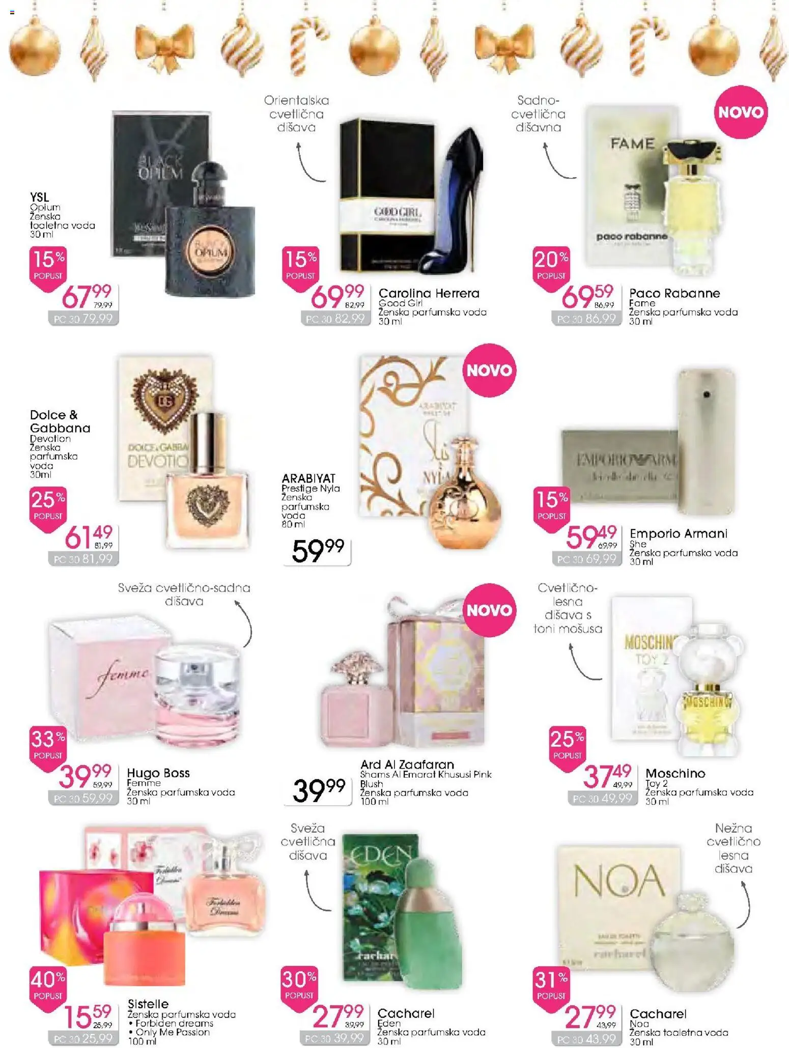 Novi Tuš drogerija katalog ponudbe – veljaven od 03.12.2025 | Stran: 9 | Izdelki: Disava, Voda, Toaletna voda, Parfumska voda