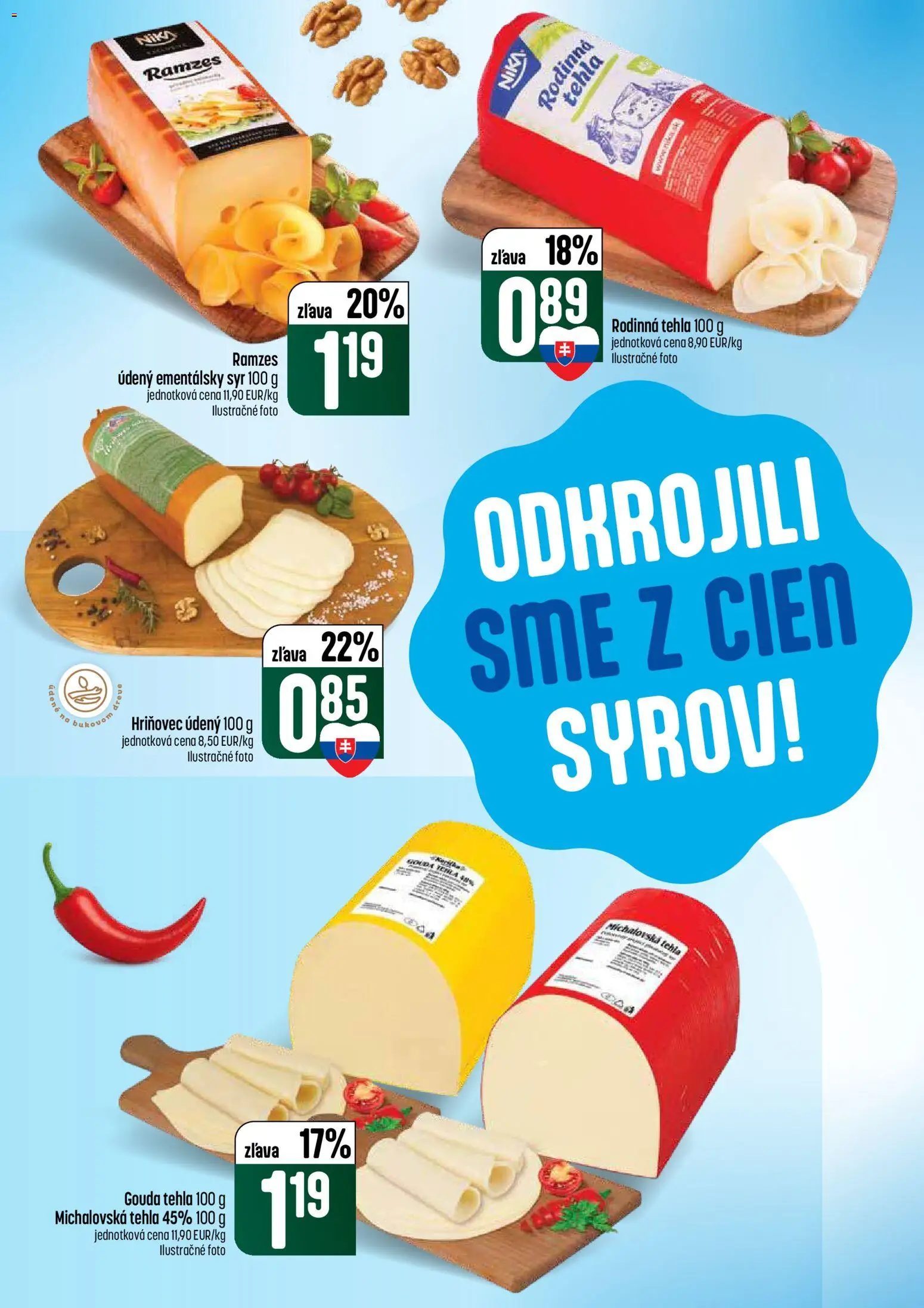 Nové COOP Jednota akcie – leták je platný od 09.04.2026 | Strana: 20 | Produkty: Syr, Gouda