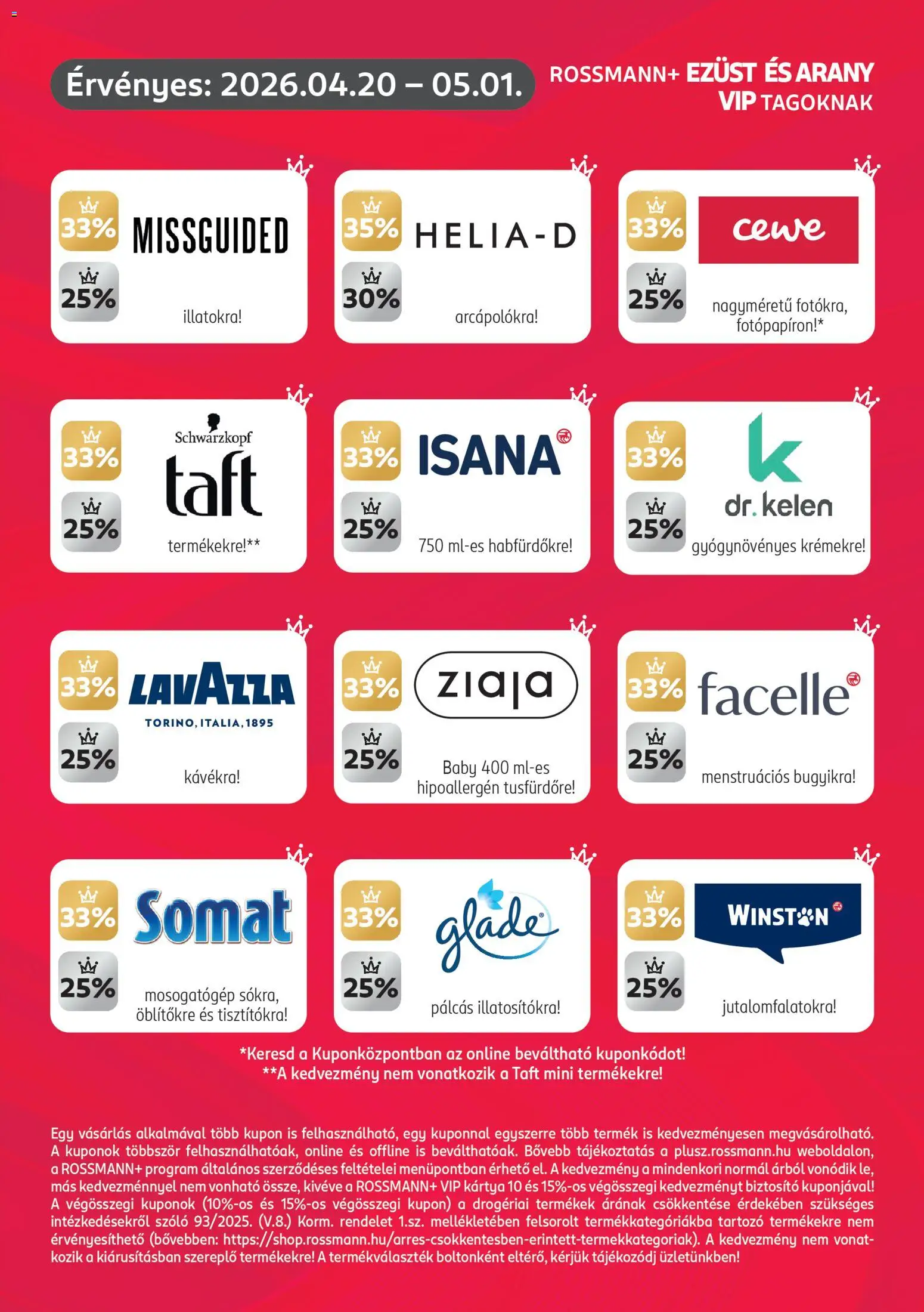 Rossmann akciós ujság - amely érvényes a következő dátumtól: 20.04.2026 | Oldal: 3 | Termékek: Szőlő, Somat, Body, Mosogatógép