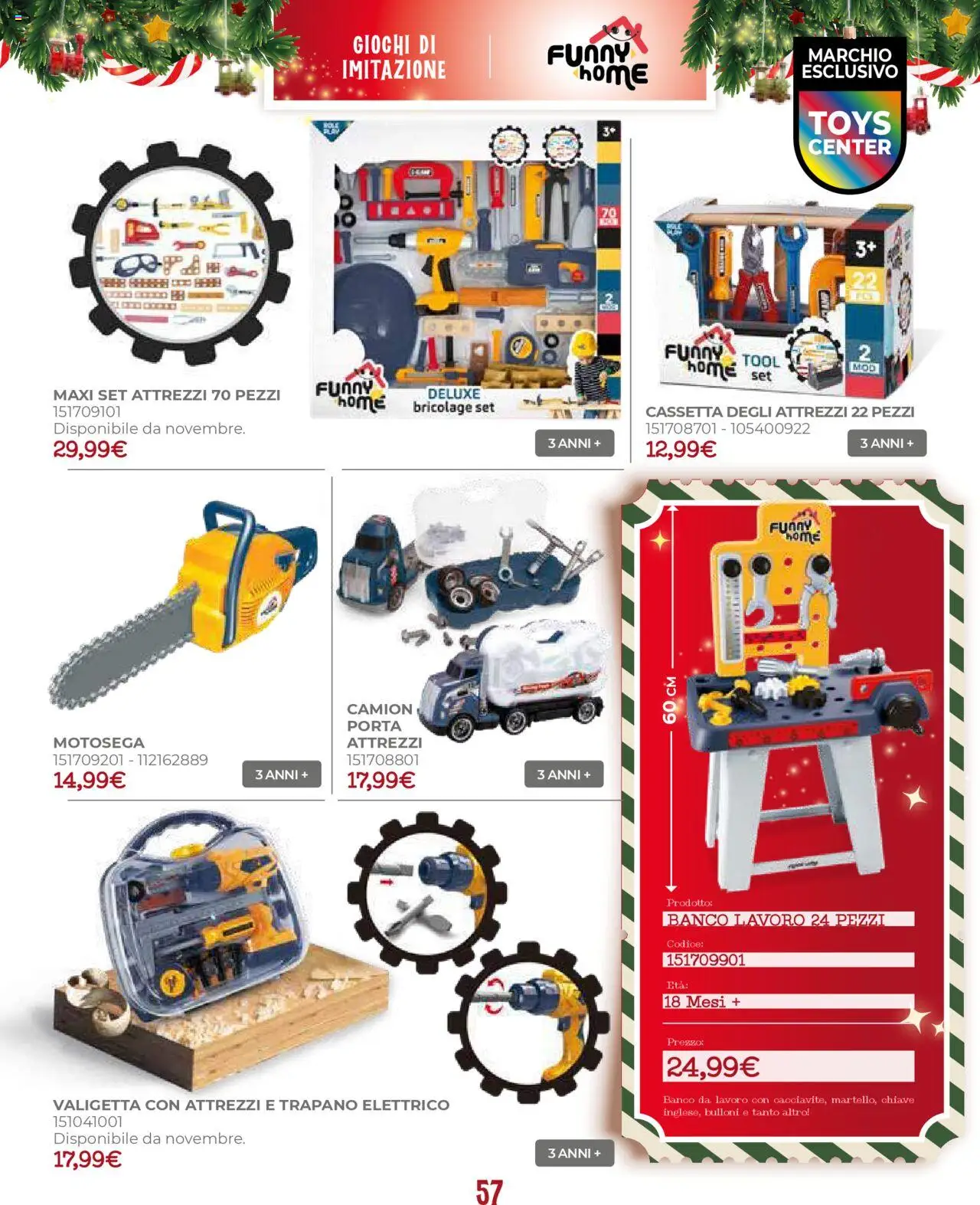Volantino Toys Center del 17.10.2025 | Pagina: 59 | Prodotti: Motosega, Trapano, Valigetta