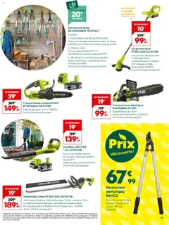 Truffaut - Prévisualisation de Truffaut catalogue valide à partir de 17.10.2025 | Page: 7 | Produits: Cisaille à haie, Tronçonneuse, Tronçonneuse electrique, Sécateur