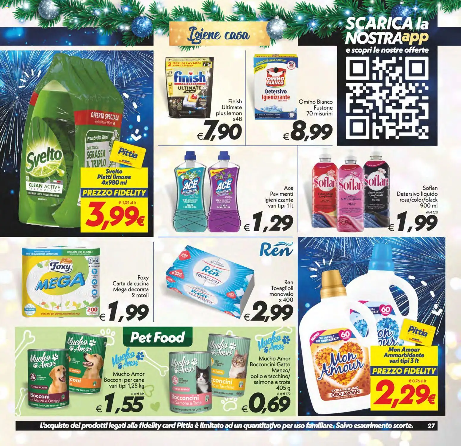 Volantino SuperConveniente del 27.12.2025 | Pagina: 27 | Prodotti: Salmone, Manzo, Ortaggi, Profumo