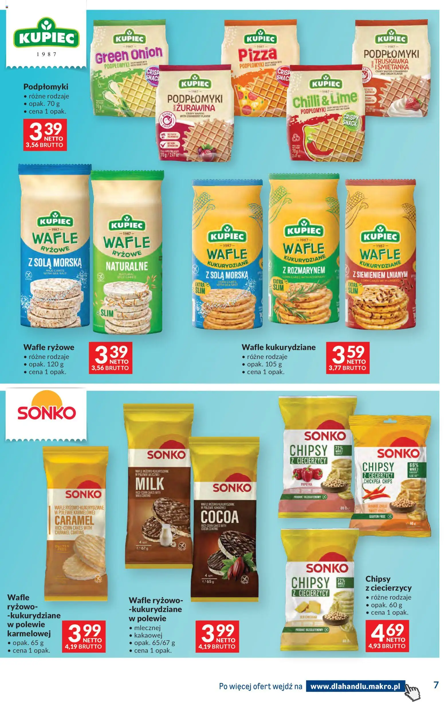 Makro Gazetka - Dystrybucja do sklepów od 25.11.2025 | Strona: 7 | Produkty: Chipsy, Wafle ryżowe, Papryka, Pizza