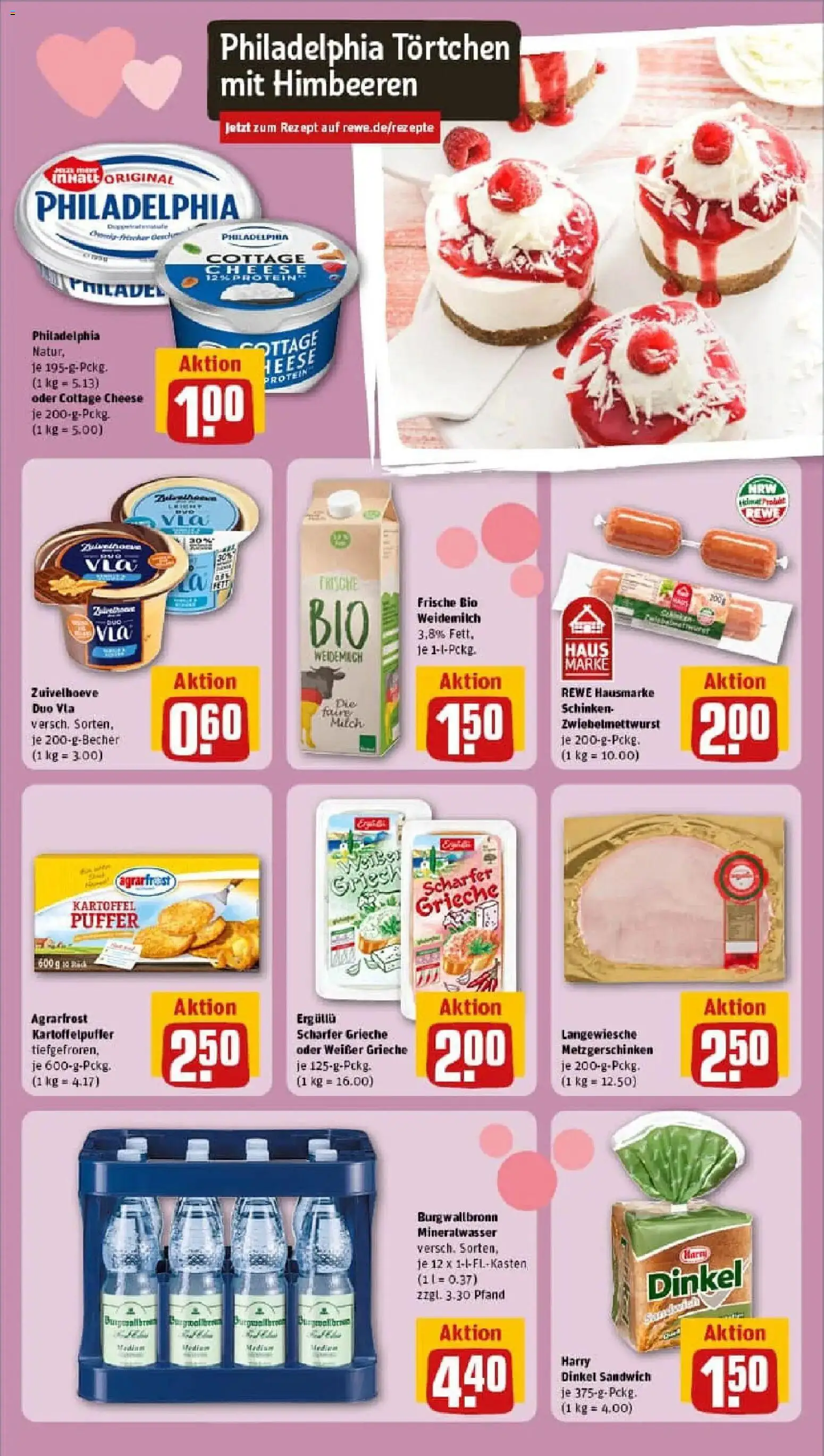 Rewe prospekt Unna	 – gültig ab 26.01.2026 | Seite: 15 | Produkte: Himbeeren, Philadelphia, Mineralwasser