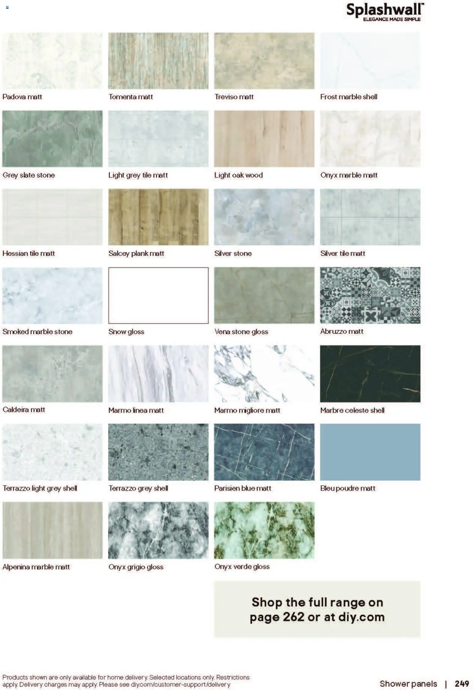 {H1} | Page: 249 | Products: Shower