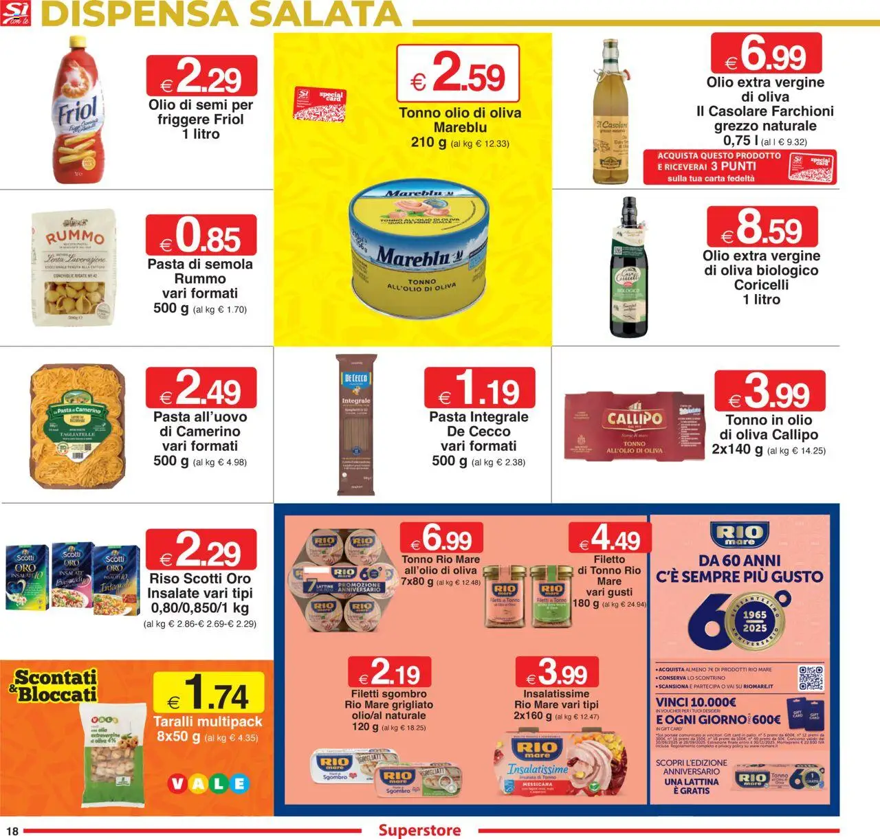 Volantino Sì con Te del 07.08.2025 | Pagina: 18 | Prodotti: Insalata, Olio, Sgombro, Olio di Oliva