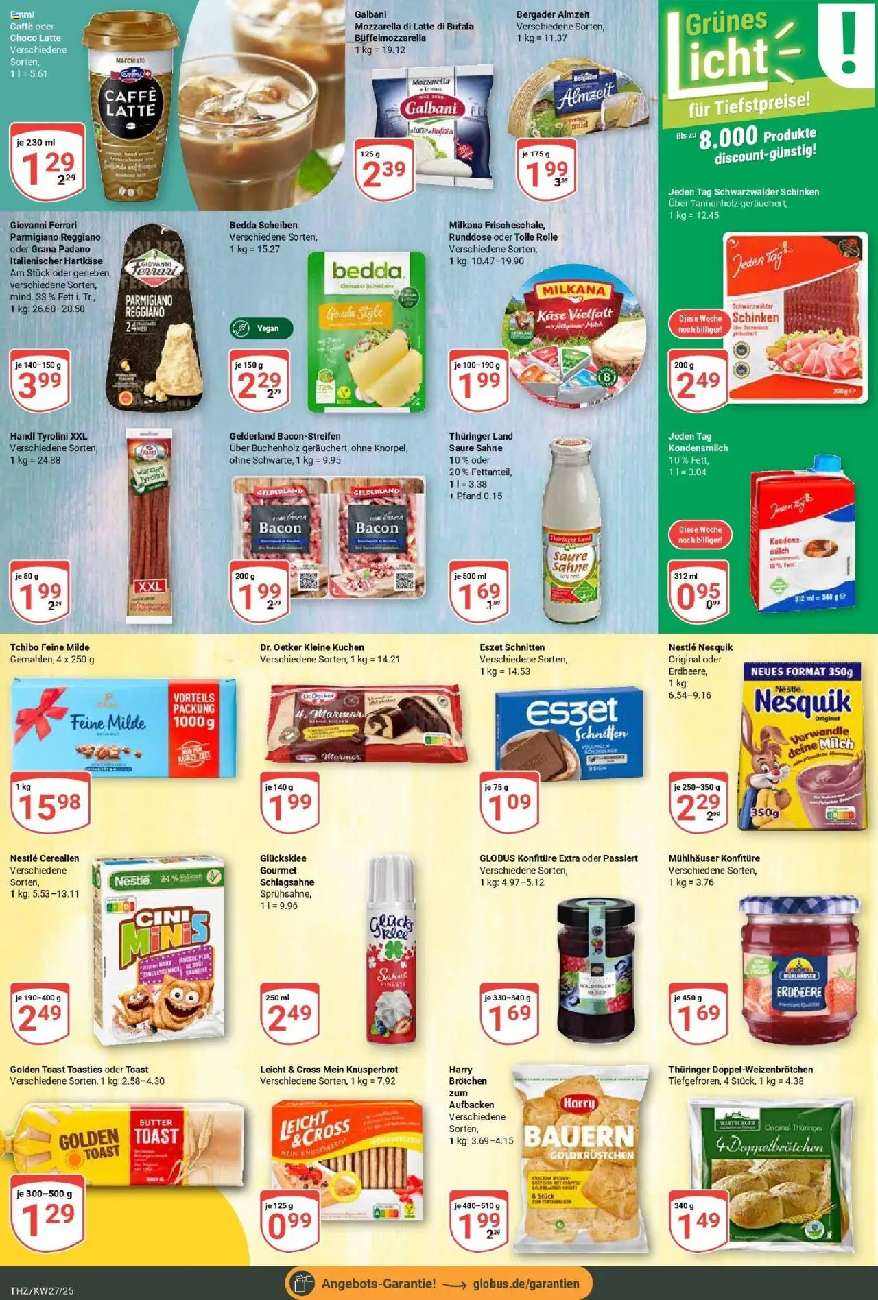 Globus prospekt Zeitz	 - gültig ab dem 29.06.2025 | Seite: 16 | Produkte: Schlagsahne, Mozzarella, Gouda, Sahne