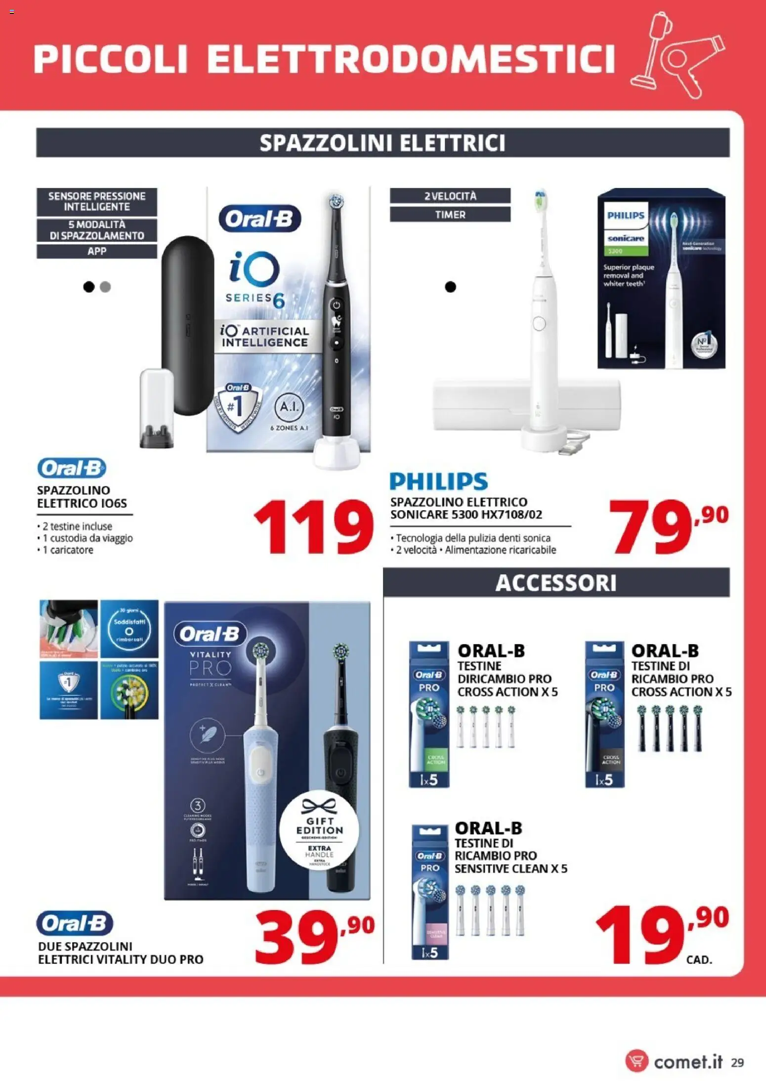 Volantino Comet del 09.01.2026 | Pagina: 29 | Prodotti: Spazzolino, Spazzolino elettrico