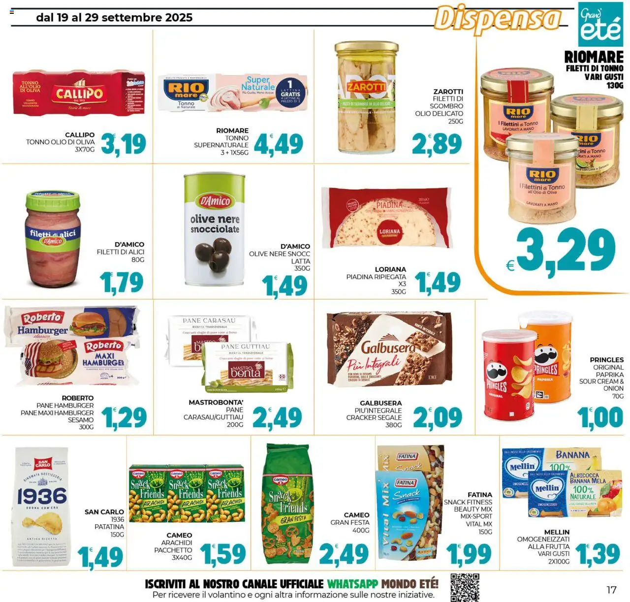 Volantino Eté del 19.09.2025 | Pagina: 17 | Prodotti: Olio, Arachidi, Sgombro, Alici
