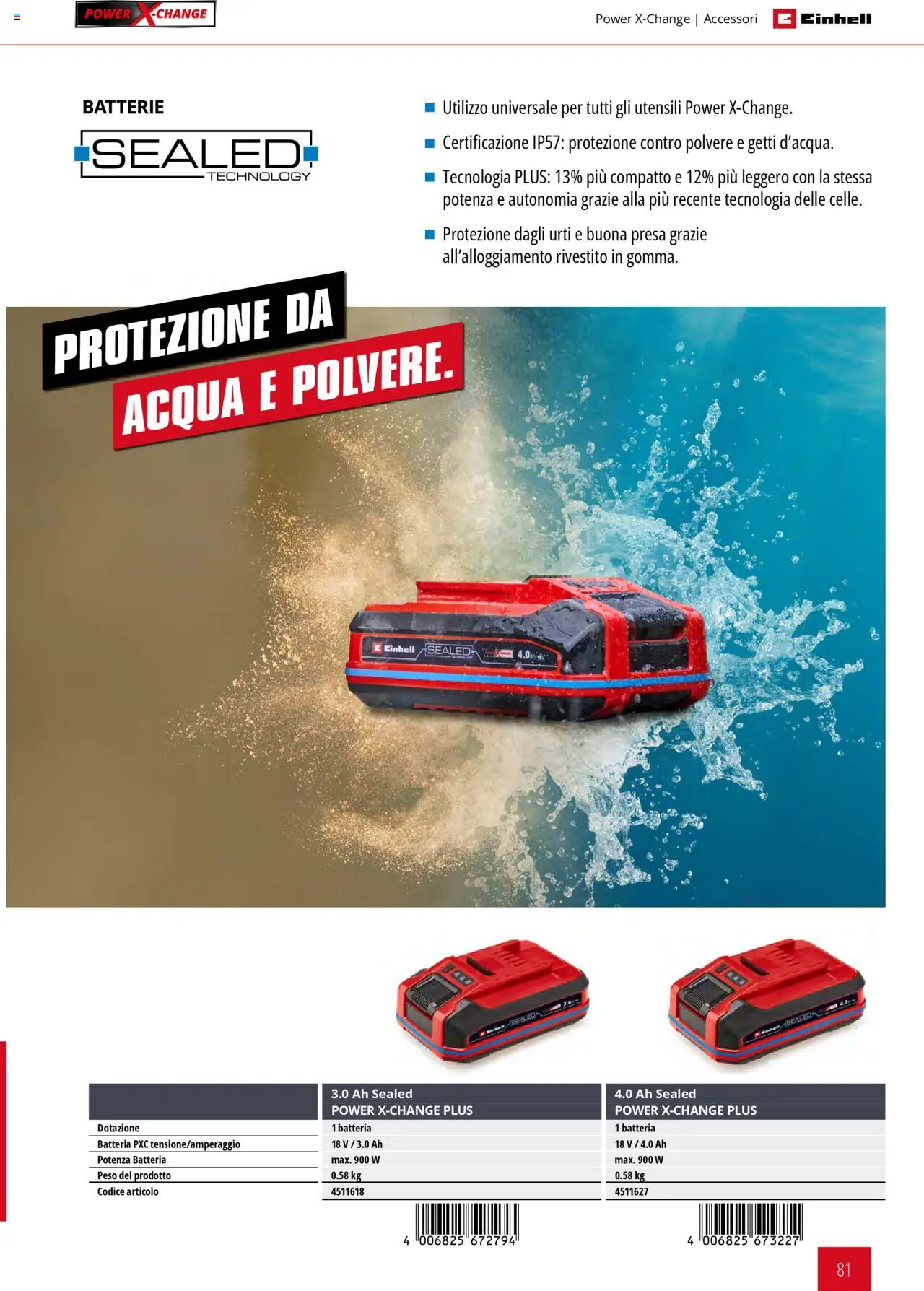 Volantino Einhell del 06.02.2025 | Pagina: 81 | Prodotti: Acqua, Presa, Batteria, Batterie