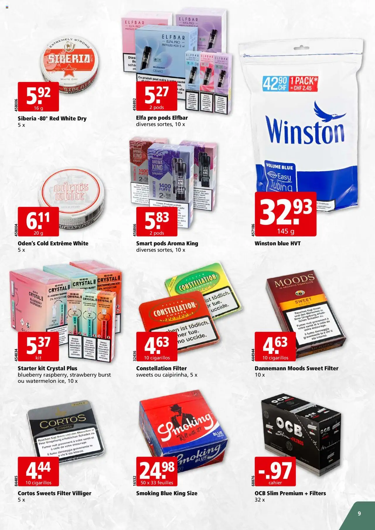 Aligro Aktionen Revendeurs catalogo – gültig ab 08.09.2025 | Seite: 9 | Produkte: Smoking